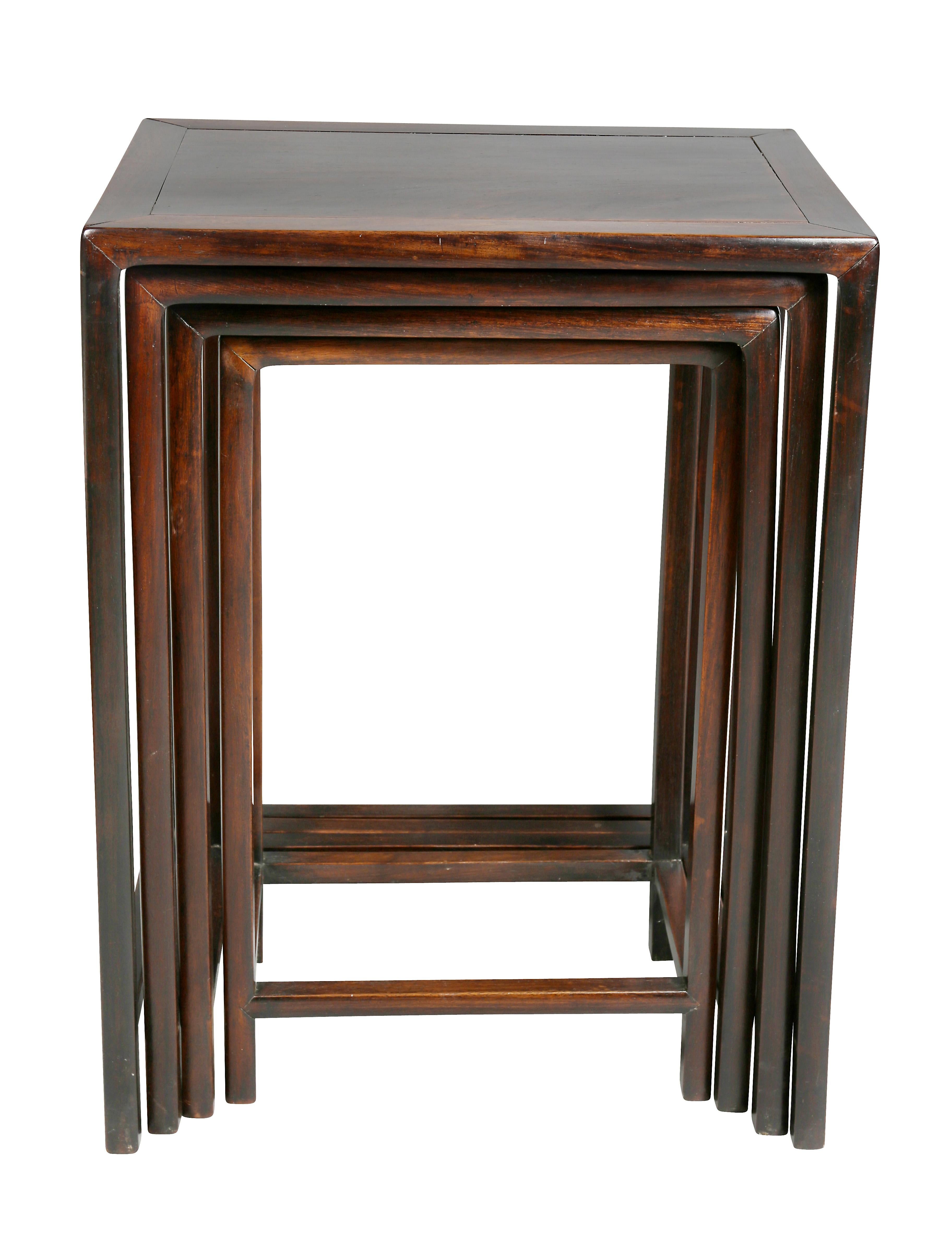 Nest of Four Chinese Hardwood Tables 2