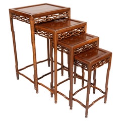 Nest Of Four Chinese Hardwood Tables