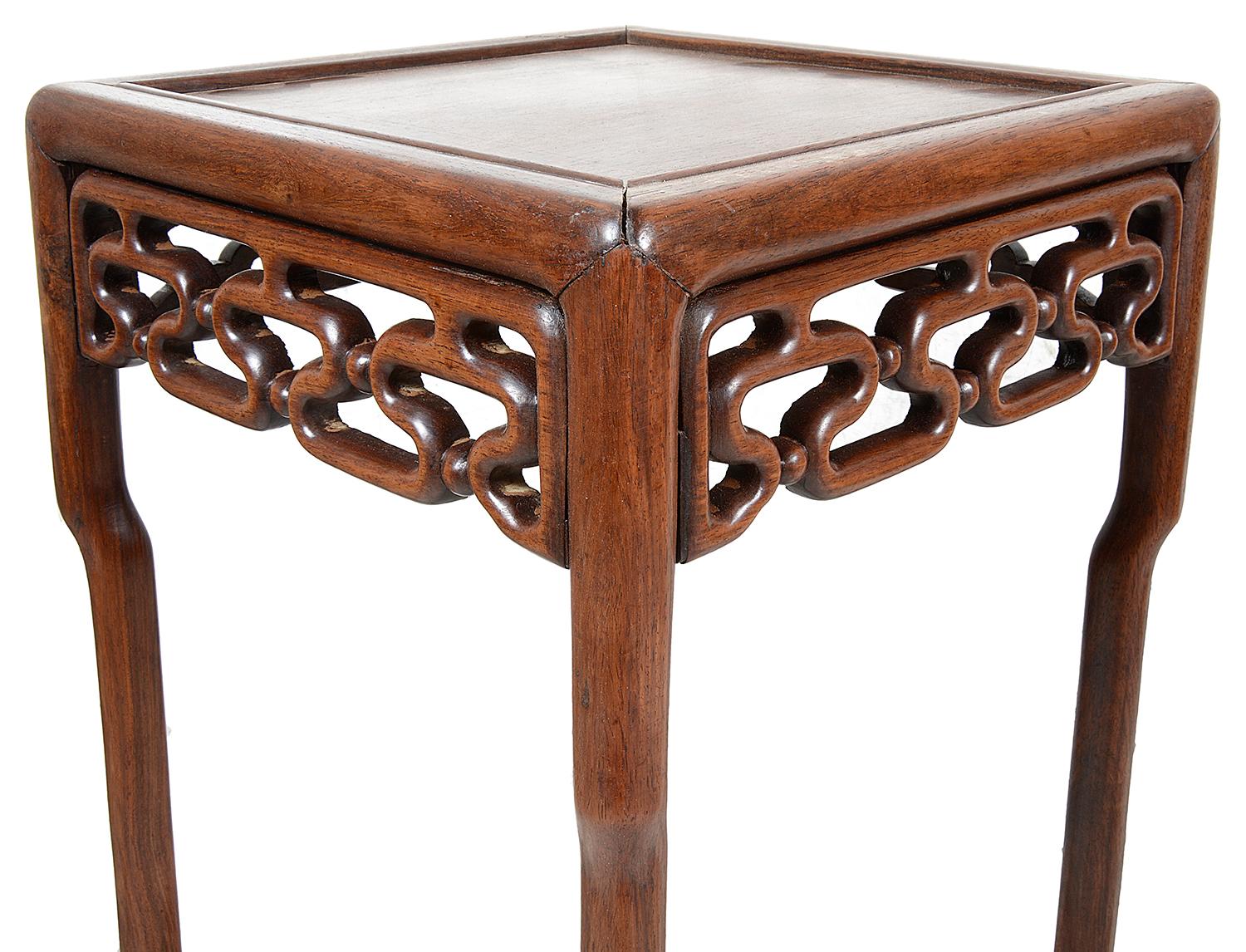 Nest of Four Chinese Hardwood Tables, Late 19th Century For Sale 2
