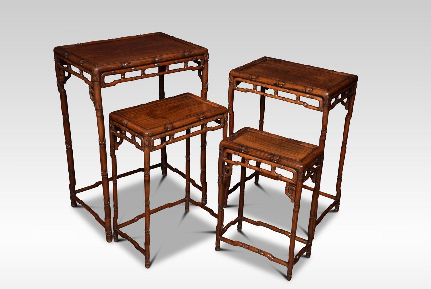 Nest of Four Chinese Rosewood Tables 1