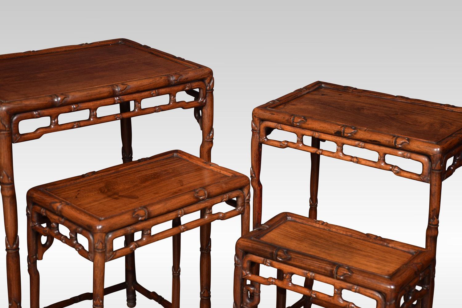 Nest of Four Chinese Rosewood Tables 2