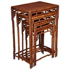 Nest of Four Chinese Rosewood Tables