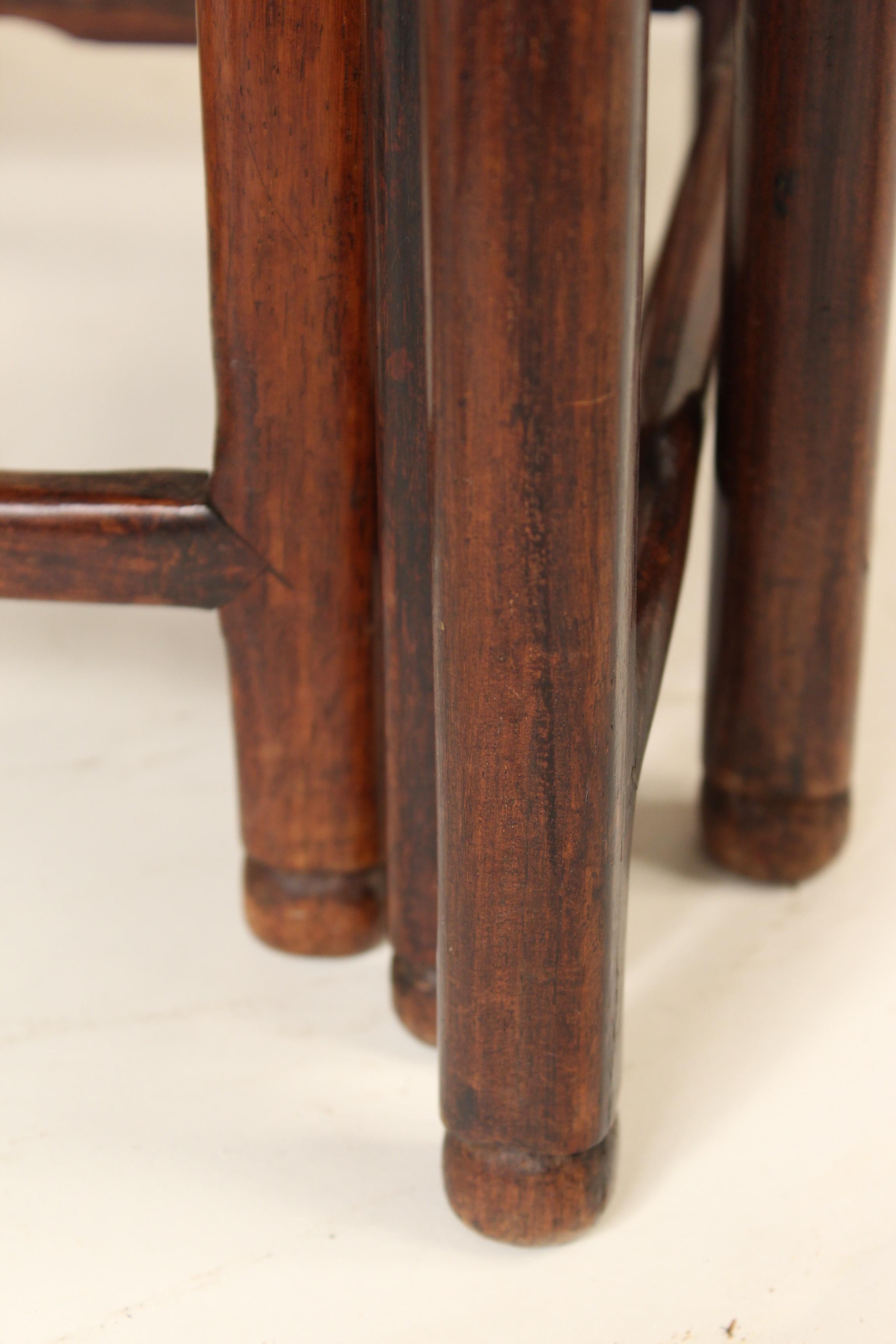 Nest of Four Chinese Teak Wood Tables 3
