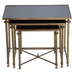 Nest of French Brass Tables