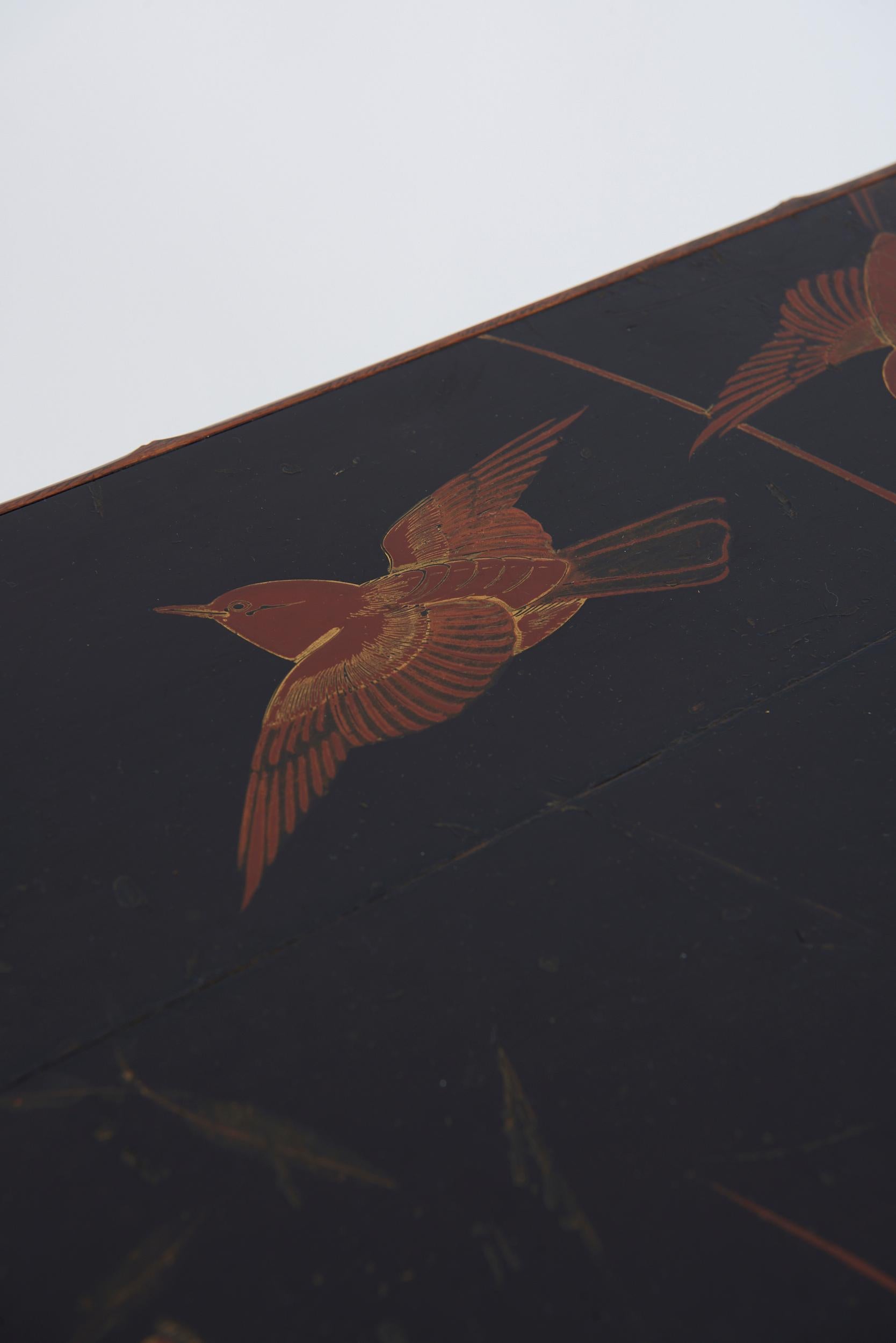 Bamboo Nest of Japanned Tables by Perret & Vibert