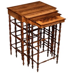 Nest of Regency Specimen Wood Tables