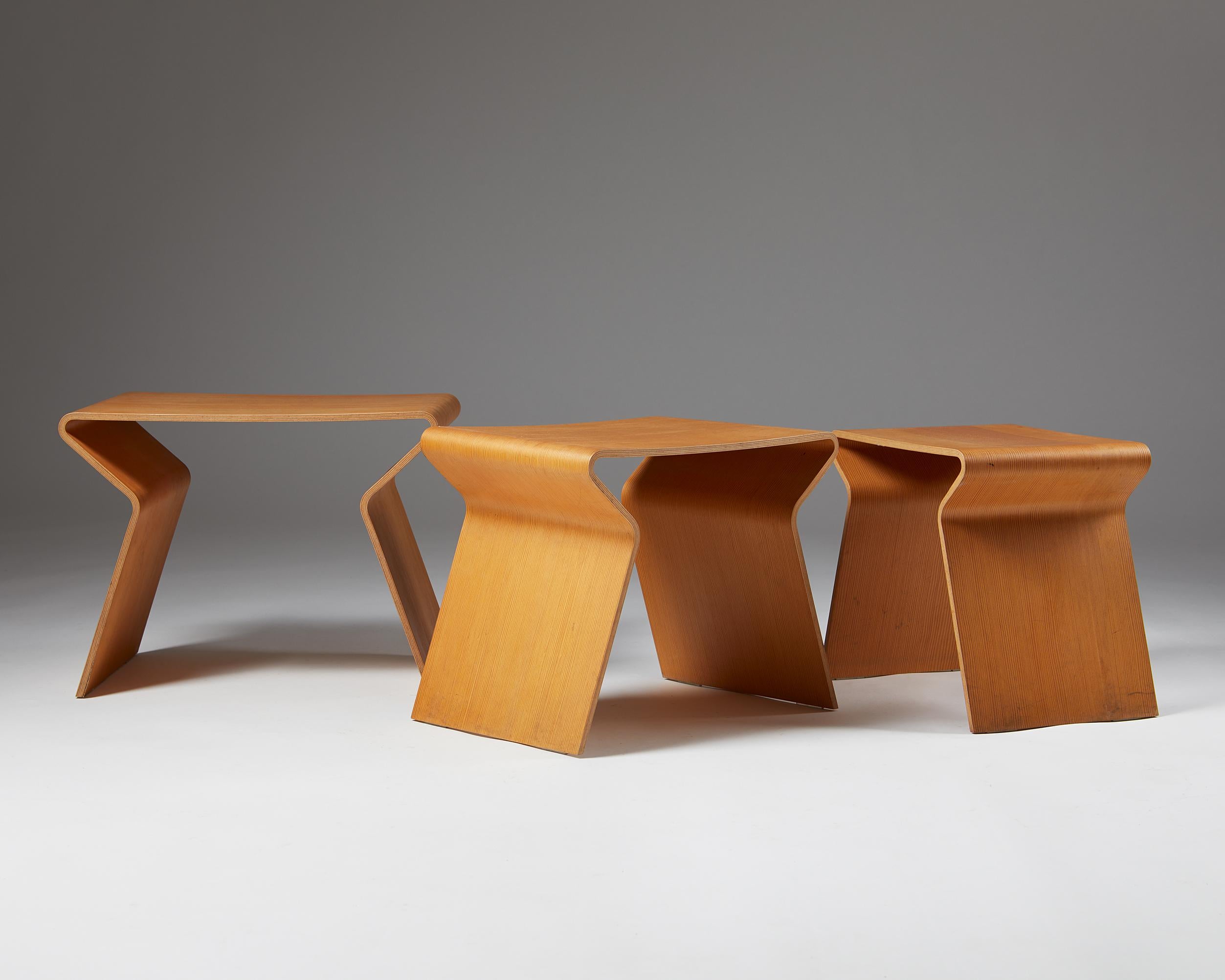Danish Nest of Tables Designed by Grete Jalk, Lange Production, Denmark, 1963