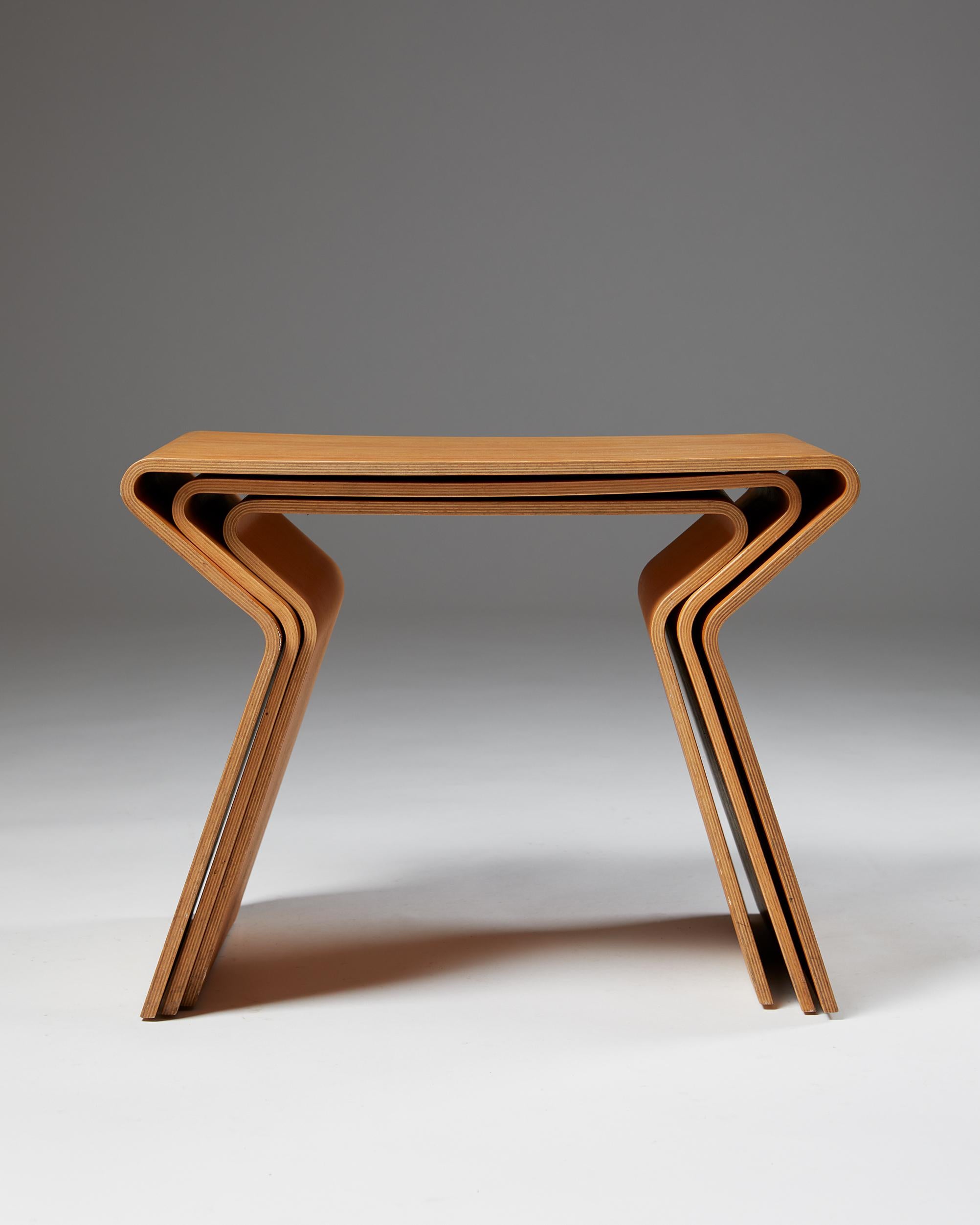 Nest of Tables Designed by Grete Jalk, Lange Production, Denmark, 1963 In Good Condition In Stockholm, SE