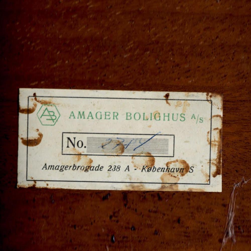 Tischgruppe aus Palisanderholz, dänischer Architekt, signiert Amager Bolighus, um 1960 im Zustand „Hervorragend“ im Angebot in Aalsgaarde, DK