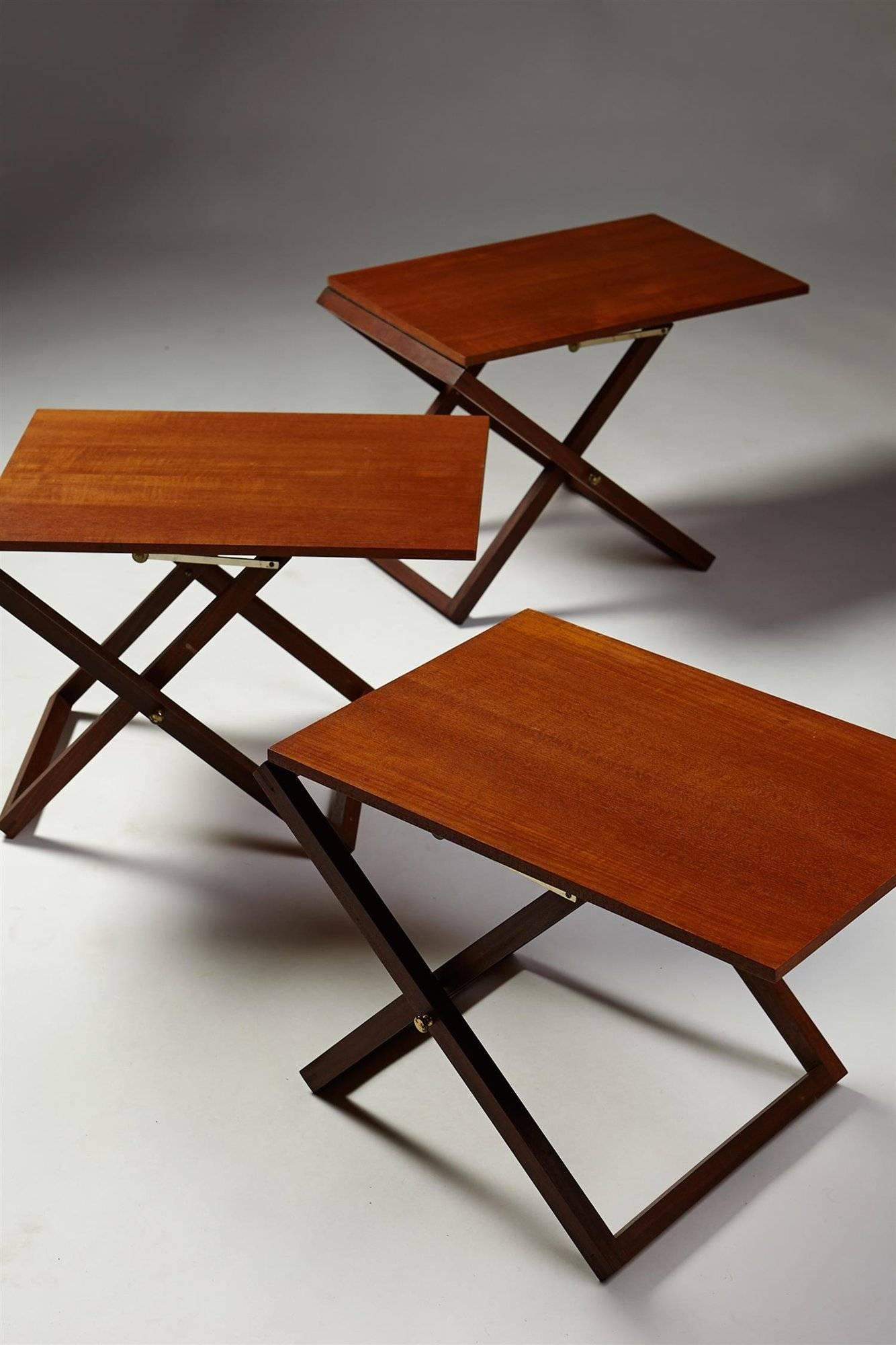 Mid-20th Century Nest of Tables in the Style of Illum Wikkelsö, Denmark, 1950s