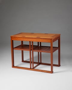 Tables gigognes 'Släden' modèle 1988 par Carl Malmsten pour Åfors Möbelfabrik, années 1950