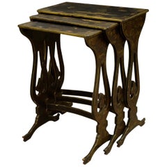 Antique Nest of Three 19th Century Tables