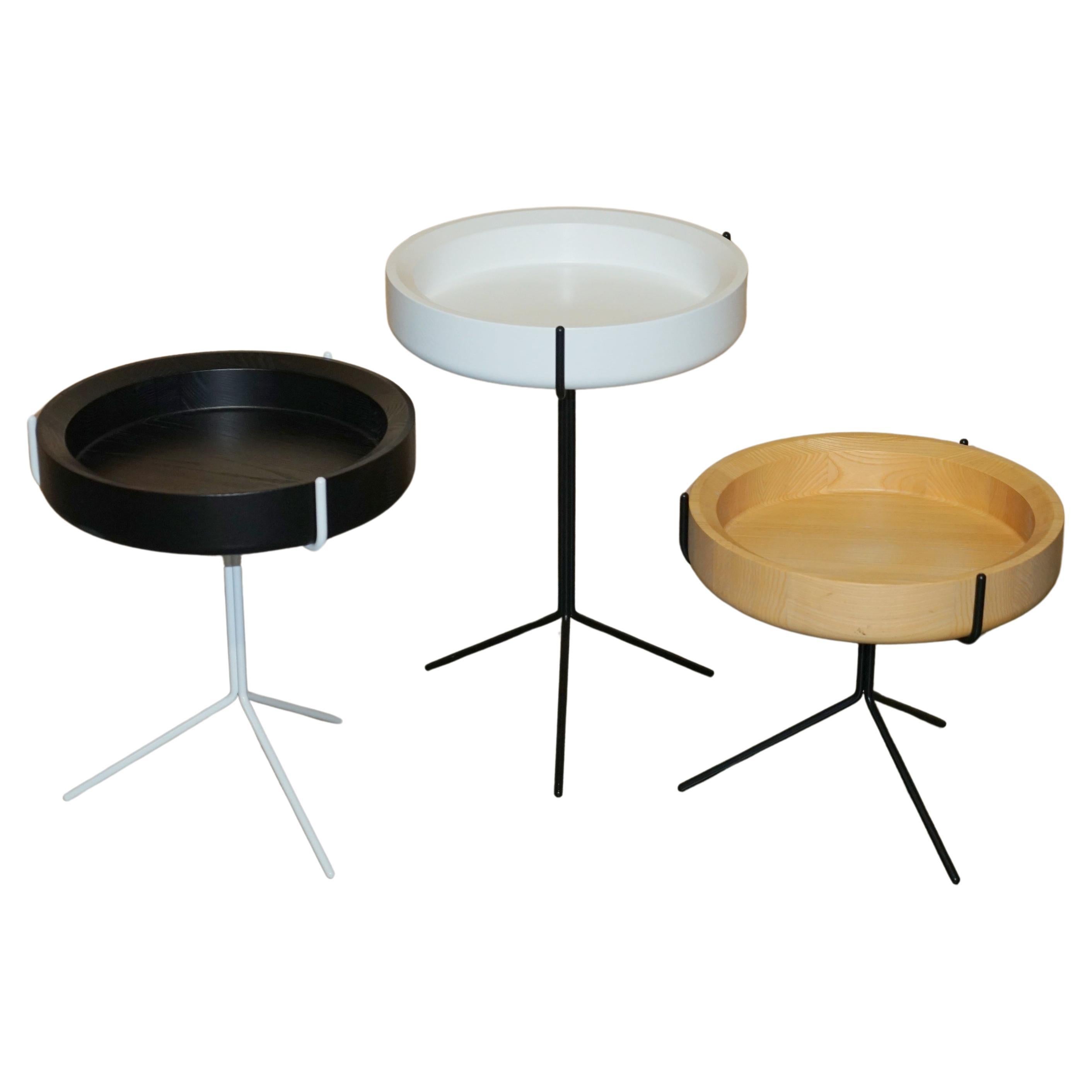 NEST OF THREE ASH WOOD SWEDESE MOBLER SiDE TABLES DESIGNED BY CORINNA WARM For Sale