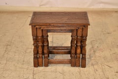 Nest of Three English Oak Tables, Circa 1900