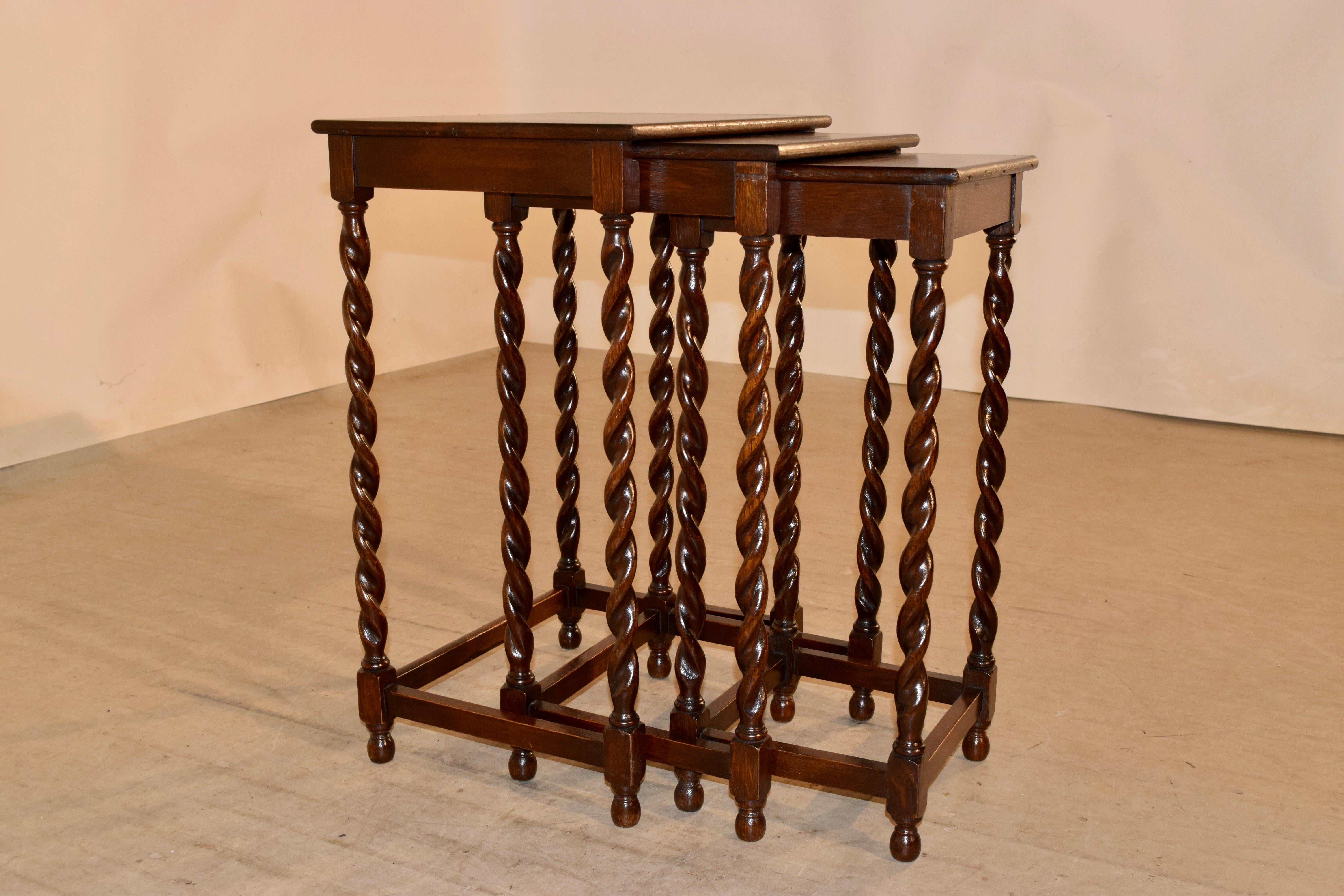 antique nesting tables 1900-1950