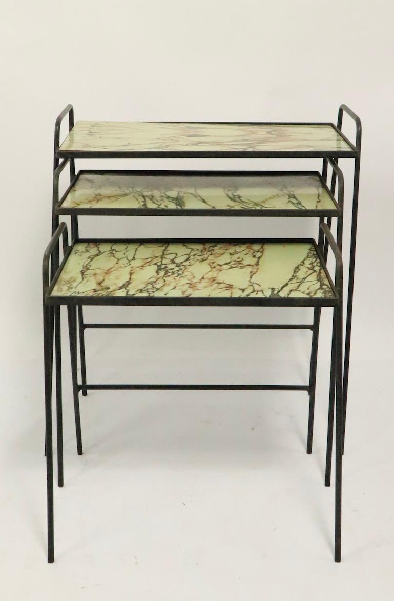 vintage wrought iron nesting tables