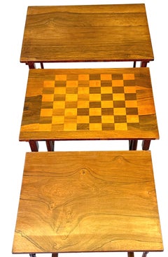 Nest of Three Regency Rosewood Coffee Tables