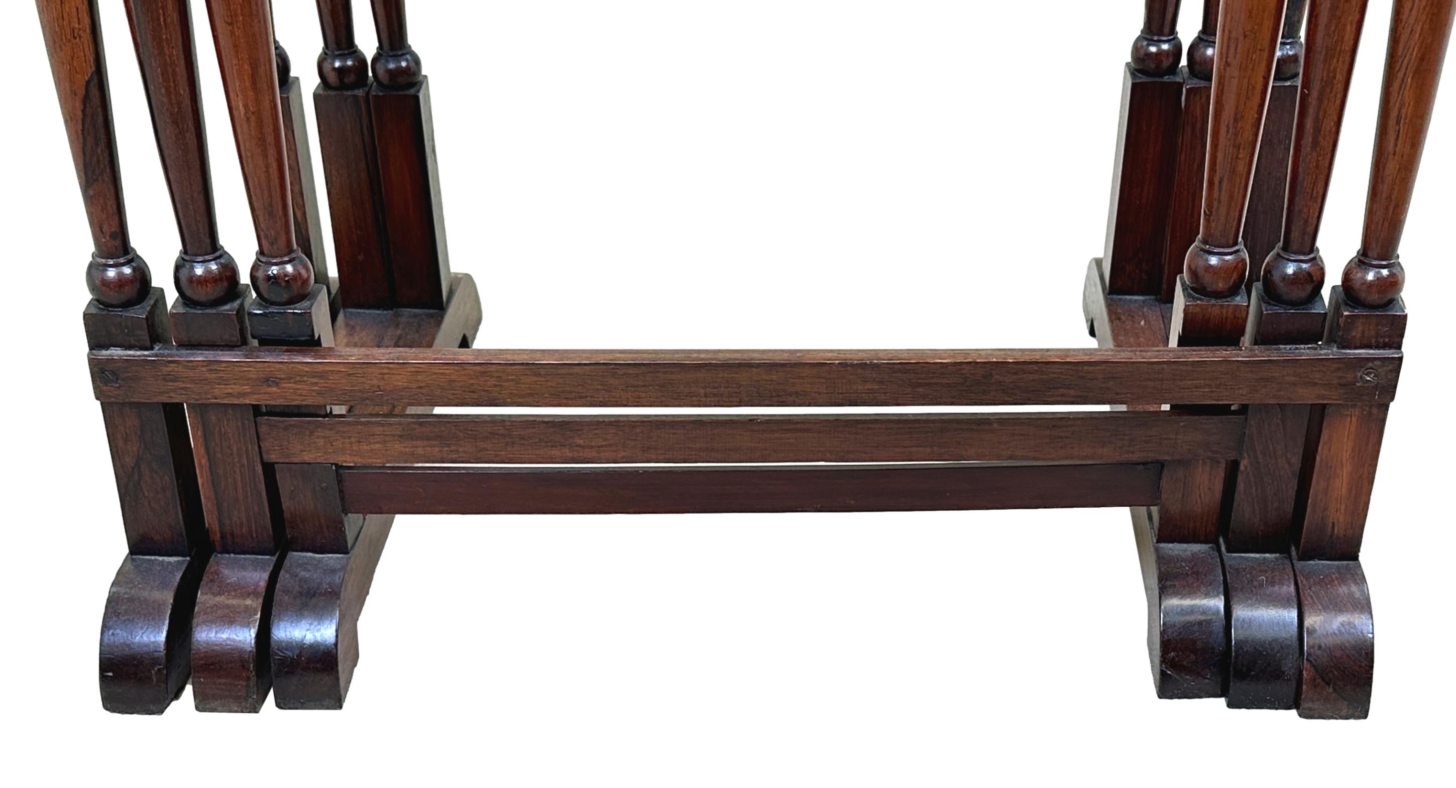 19th Century Nest of Three Regency Rosewood Coffee Tables For Sale