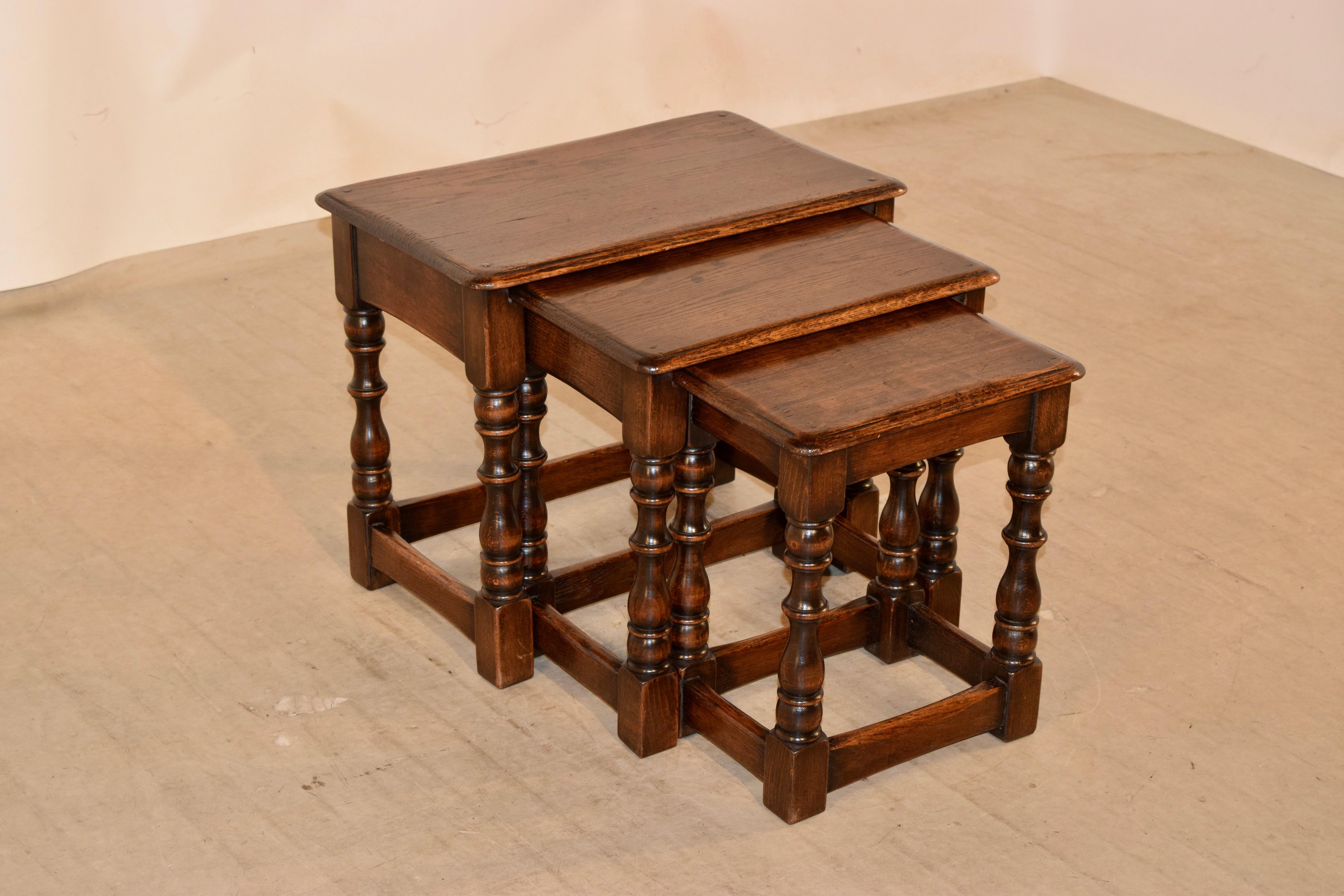 Edwardian Nest of Three Tables, circa 1900