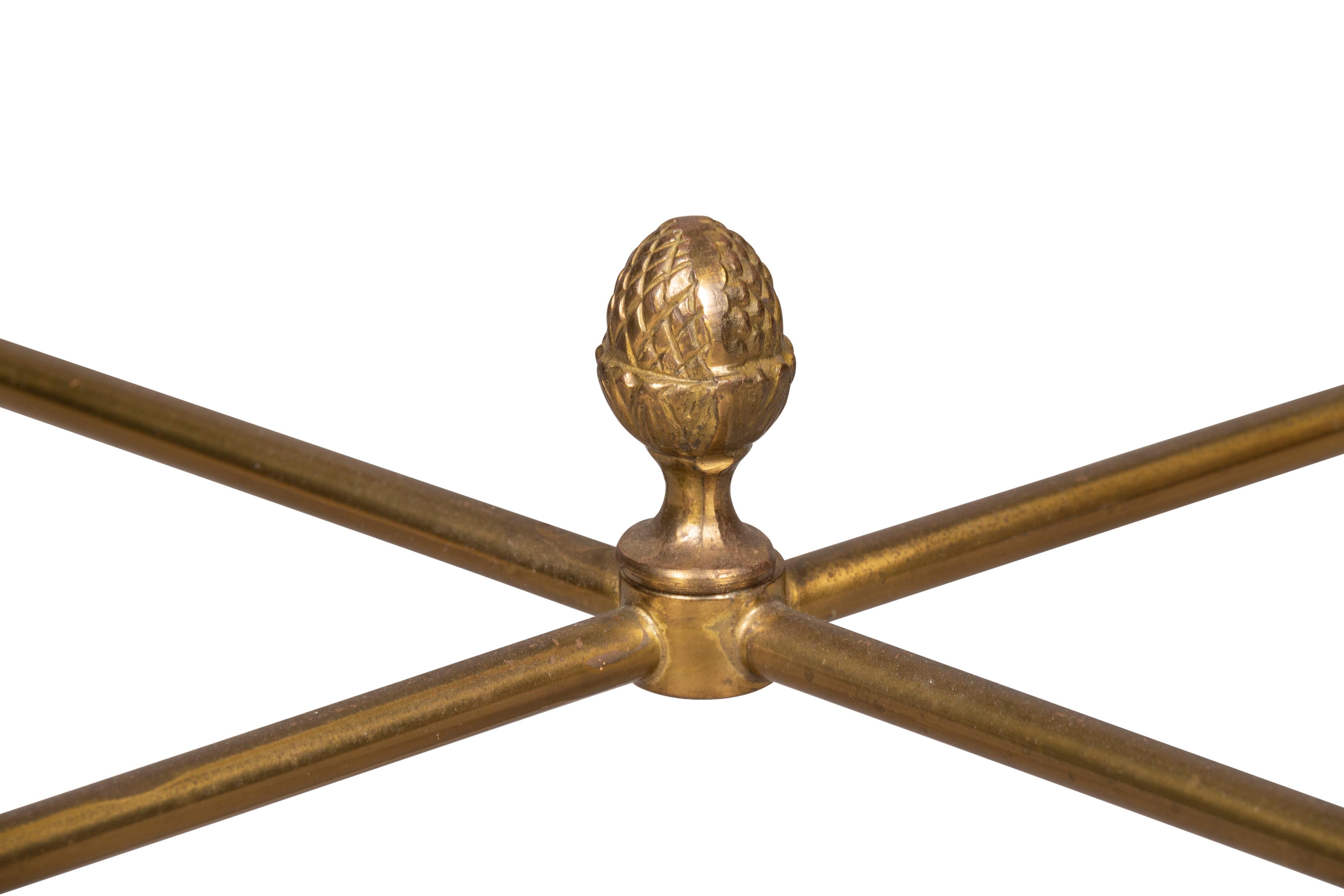 Nest of Three Vintage Brass Tables For Sale 7