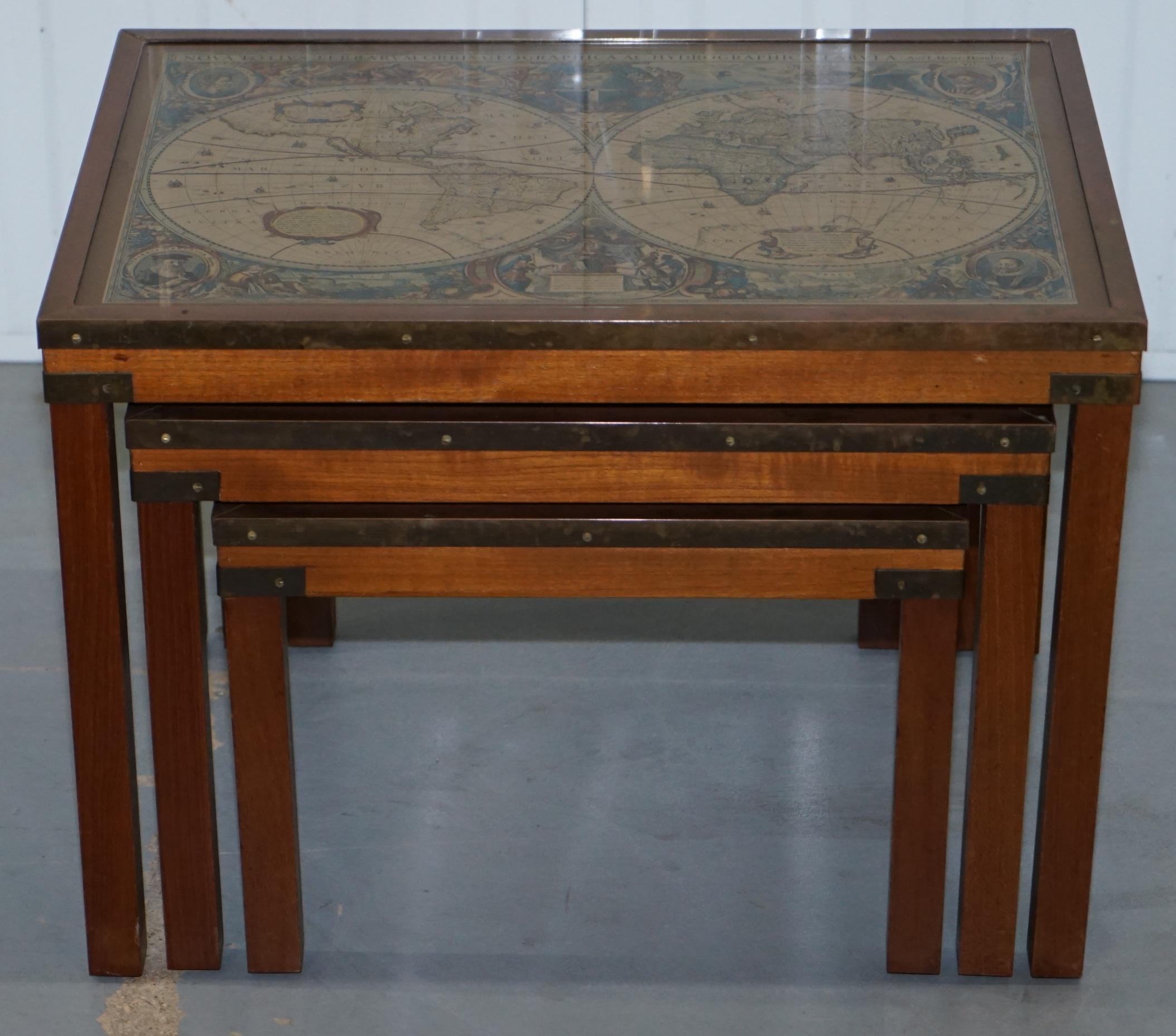 Wimbledon-Furniture

Wimbledon-Furniture is delighted to offer for sale this lovely nest of three campaign tables in the Military style with global maps design

Please note the delivery fee listed is just a guide, it covers within the M25 only,