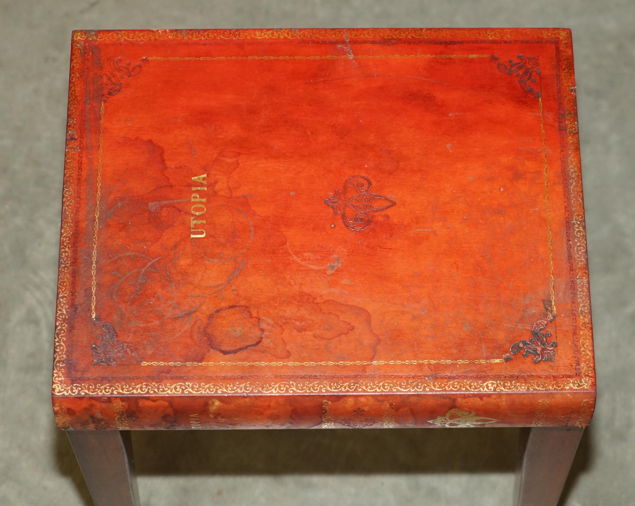 NIDO DE CUADERNOS VINTAGE EN CUERO ANTiQUE DESTROZADO ORIGINAL en venta 7