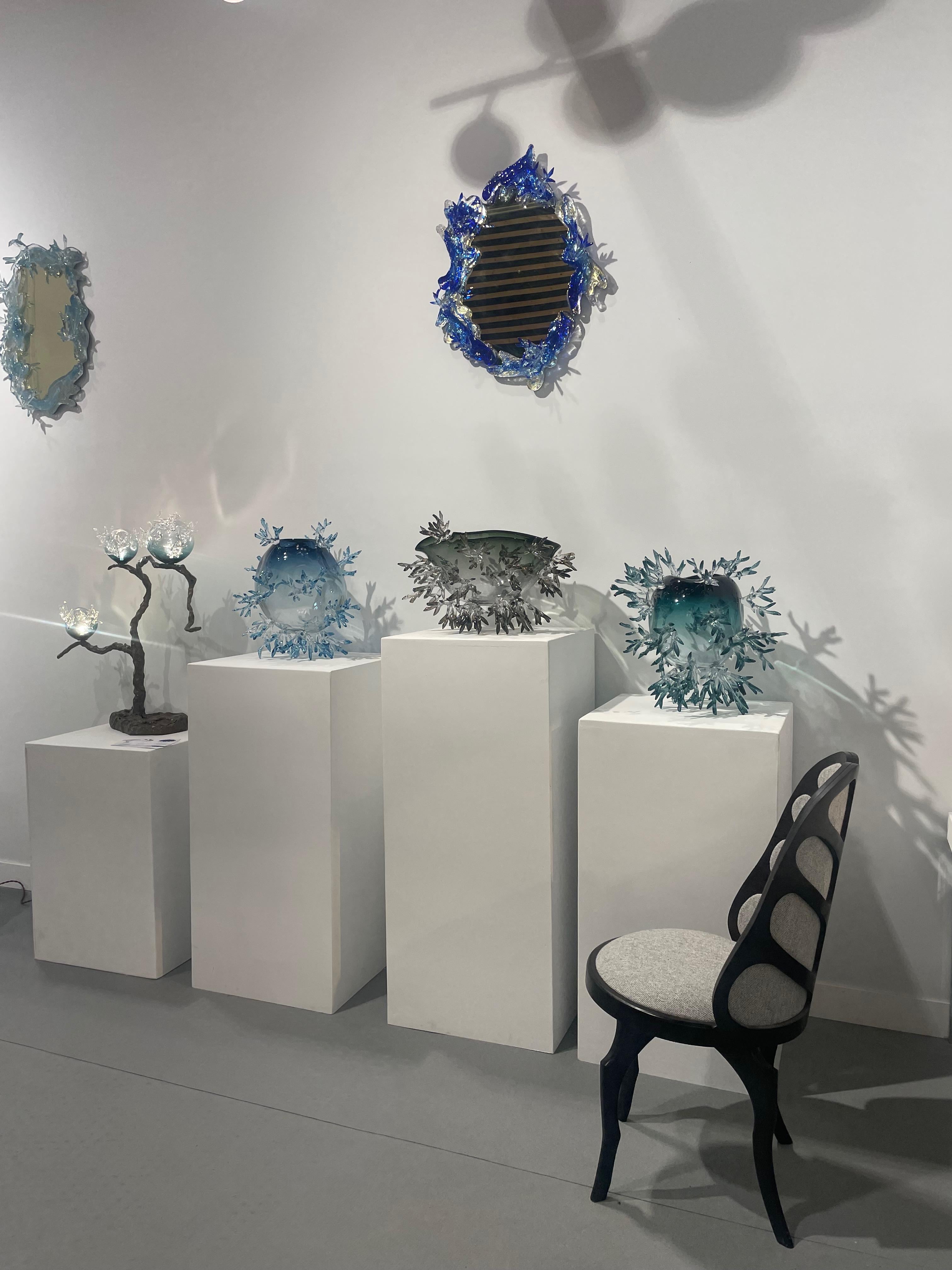 Other Nest Shape Light Blue Vase by Emilie Lemardeley For Sale