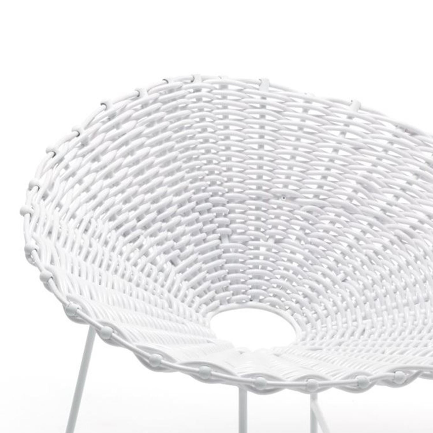 Woven Nest White Armchair For Sale