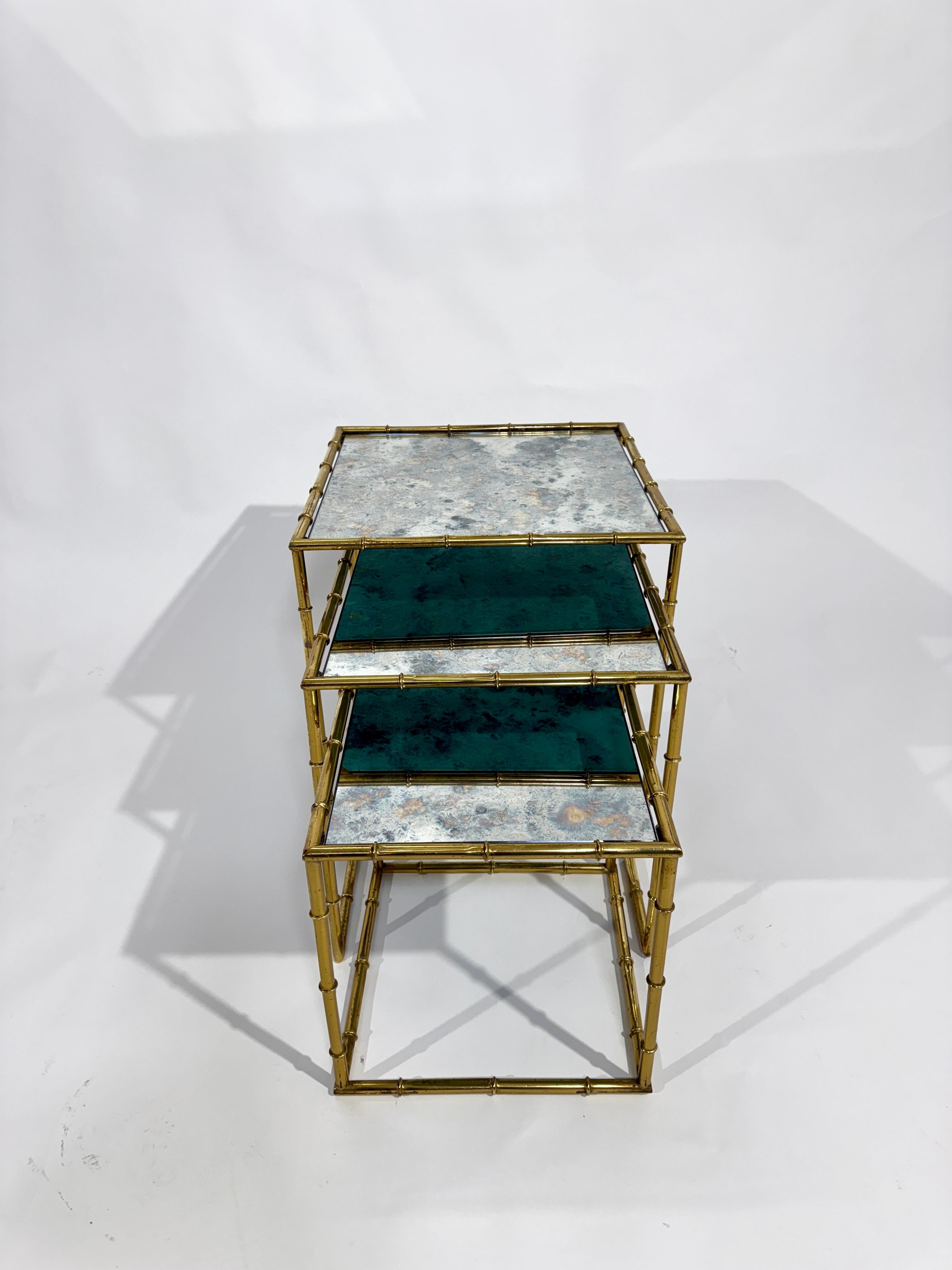 Nesting Brass Table 