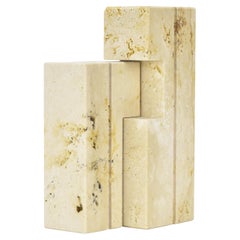 Nesting Candle Holders by Fratelli Mannelli Italian Travertine Marble Puzzle
