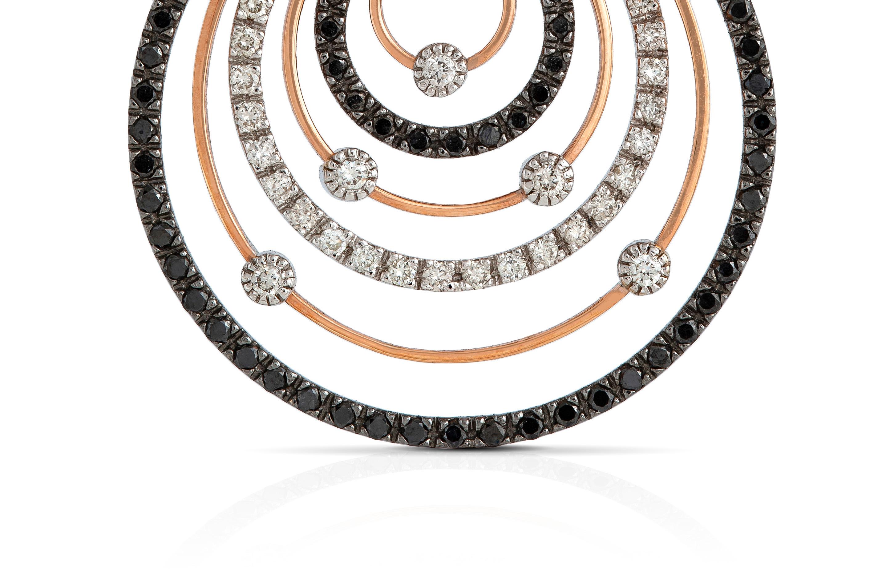 Women's Nesting Circles Diamond Pendant For Sale
