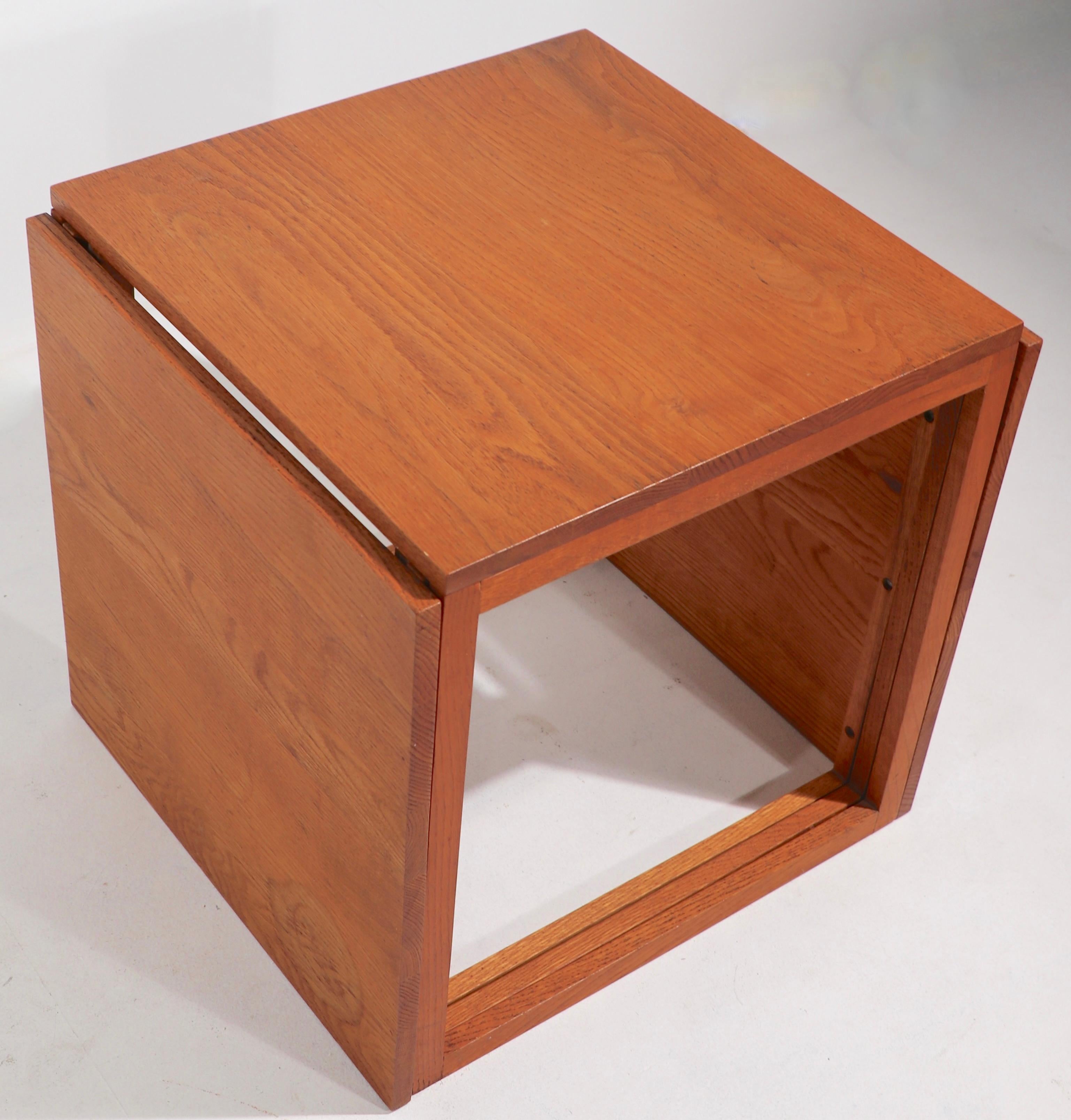 Nesting Cube Tables by Kai Kristiansen for Vildberg Mobelfabrik in Oak For Sale 7