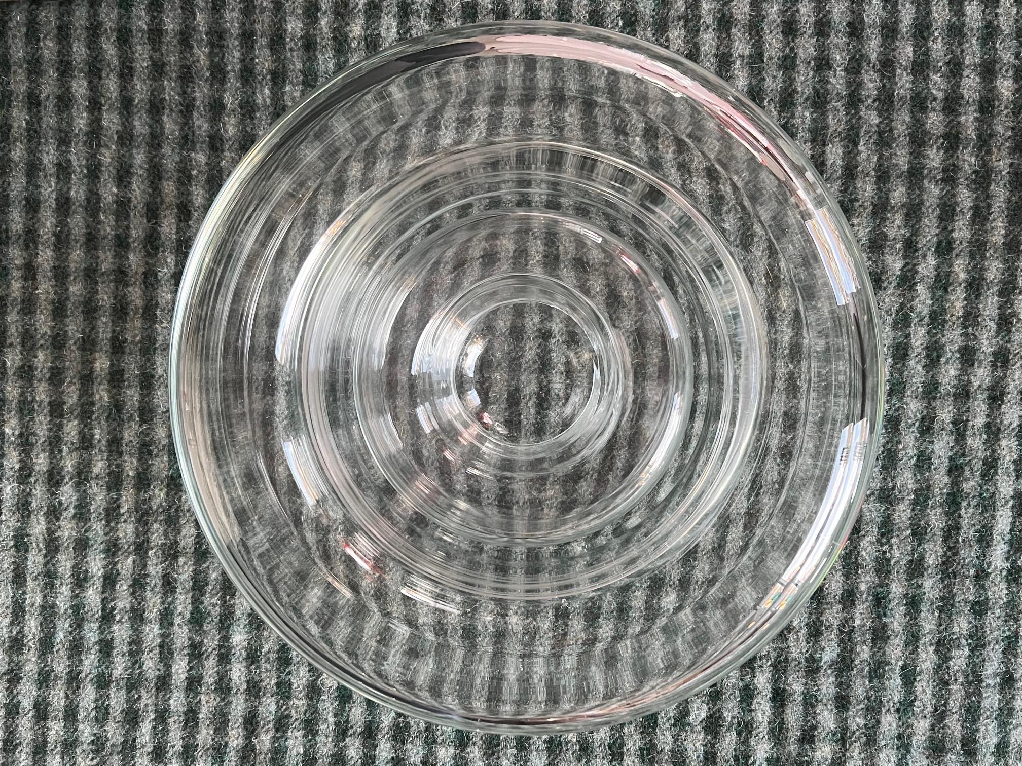 Late 20th Century Nesting Clear Glass Bowls By Charles Pfister For Knoll International