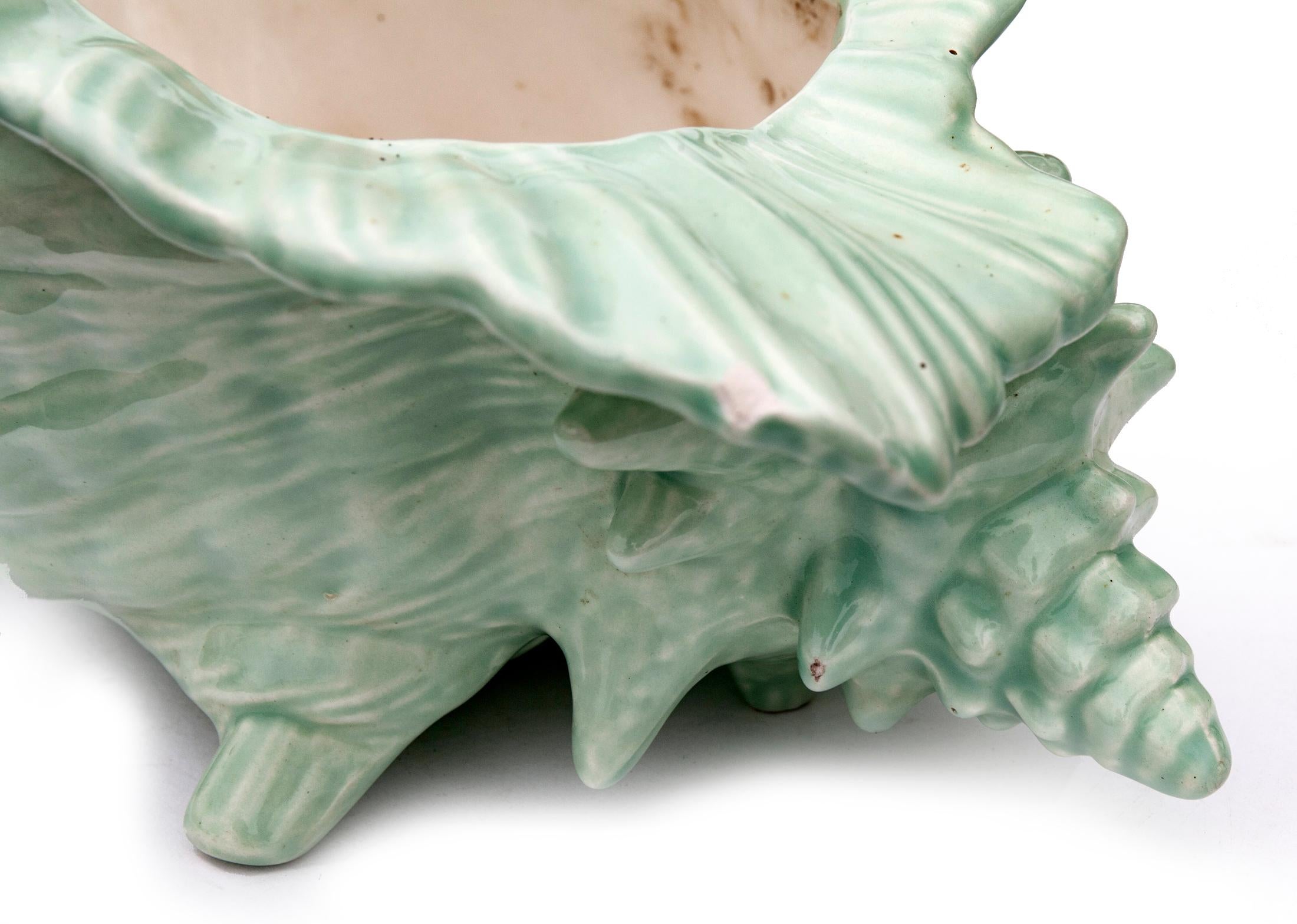 Nesting Green Ceramic Shell Pots For Sale 1
