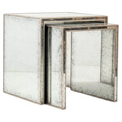 Nesting Mirrored Table Set