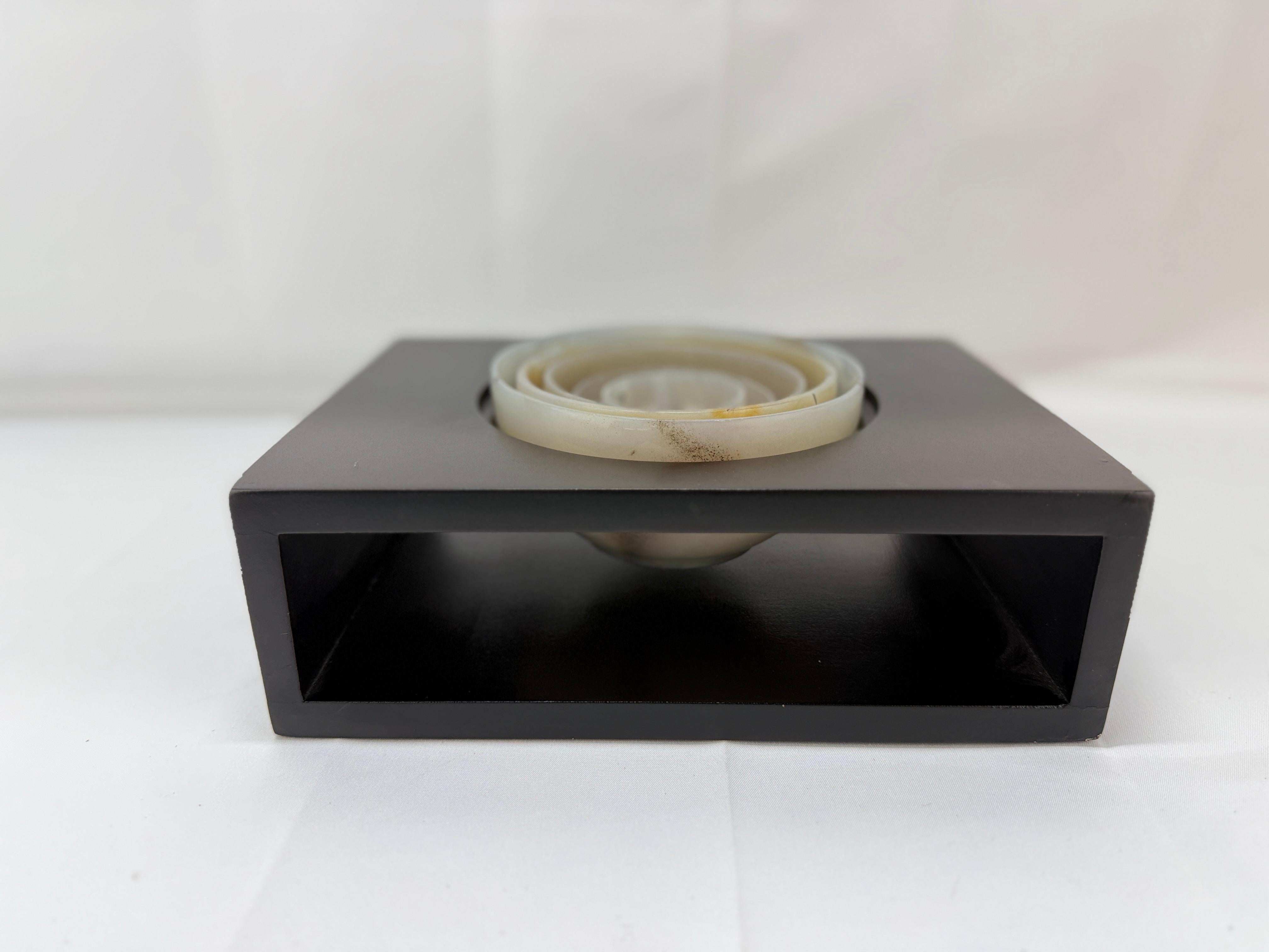 Nesting Set of 5 Carved Agate Bowls & Display - Artisan Signed For Sale 4