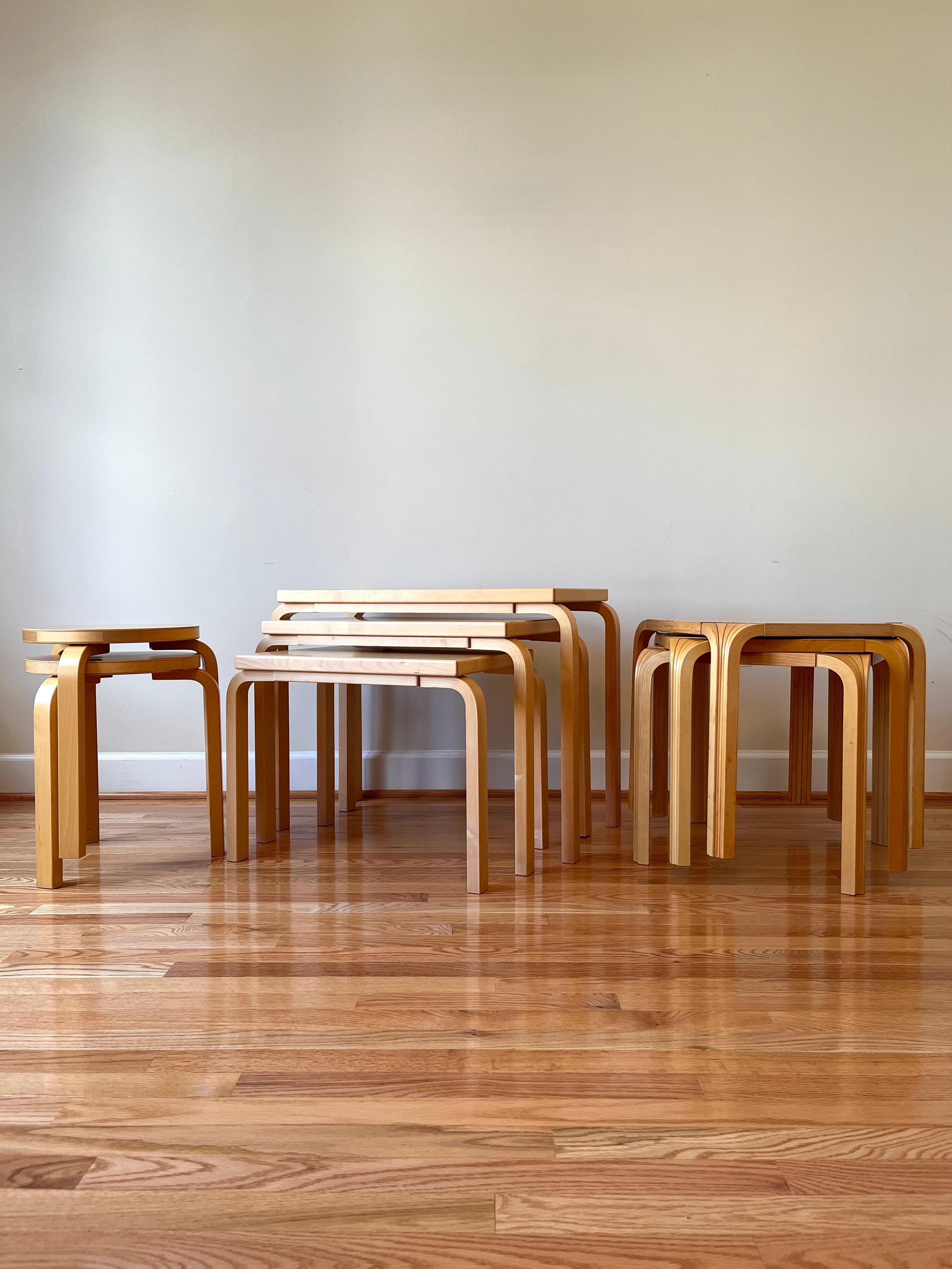 Nesting table 88 by Alvar Aalto for Artek 6