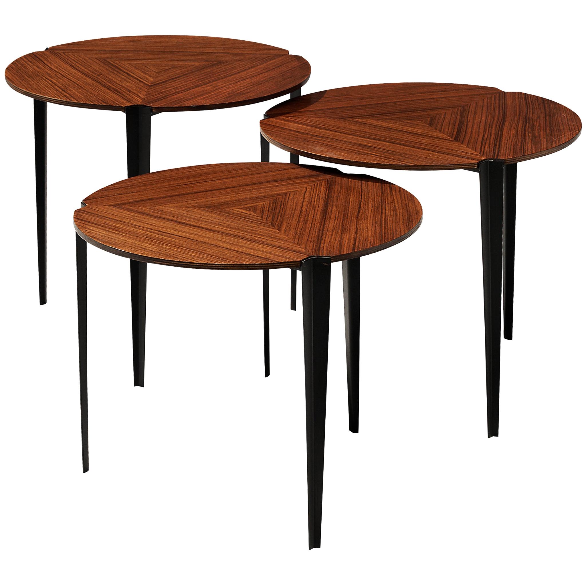 Nesting Table Borsani Model T61 in Rosewood For Sale at 1stDibs
