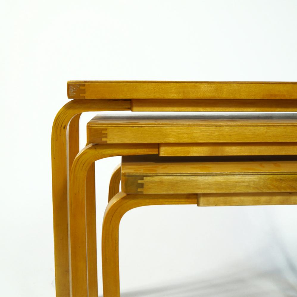 Finnish Nesting Table by Alvar Aalto For Sale