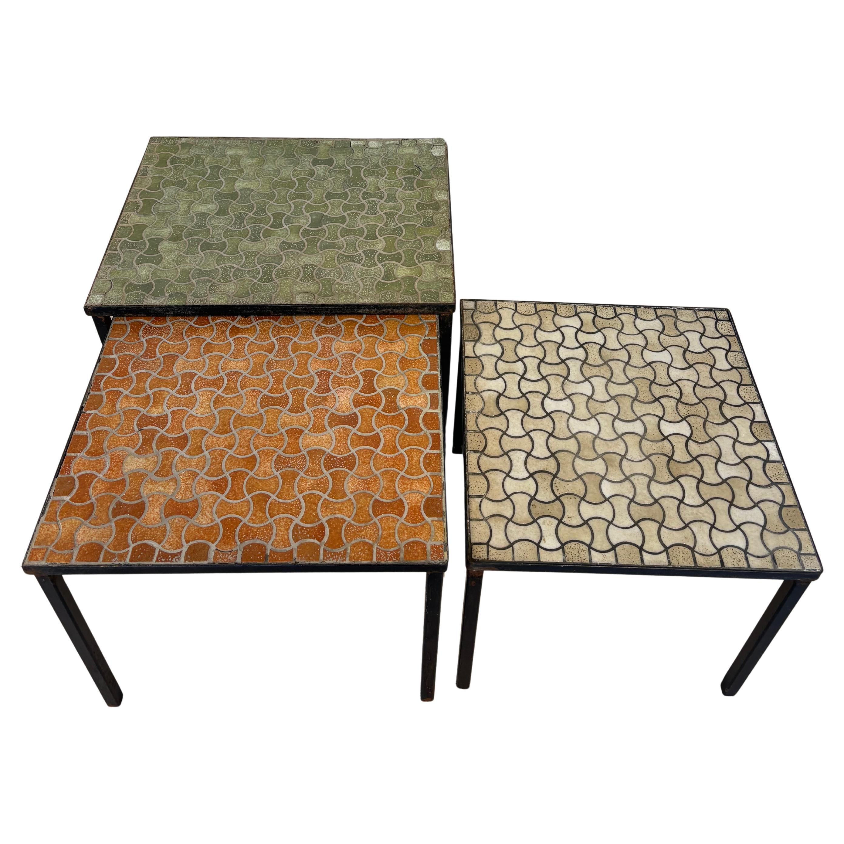 Nesting table by Jacques Lenoble