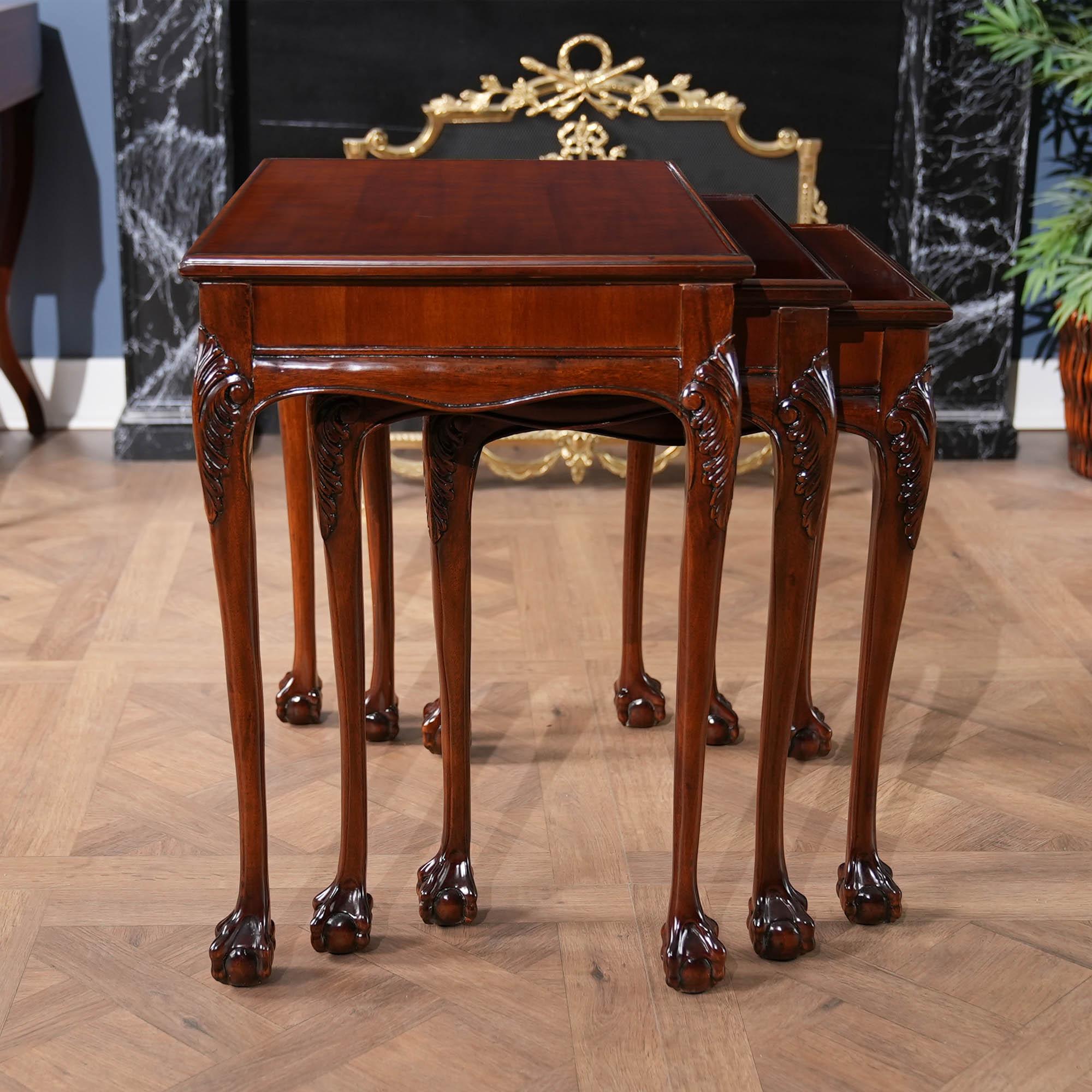 Chippendale Nesting Table For Sale