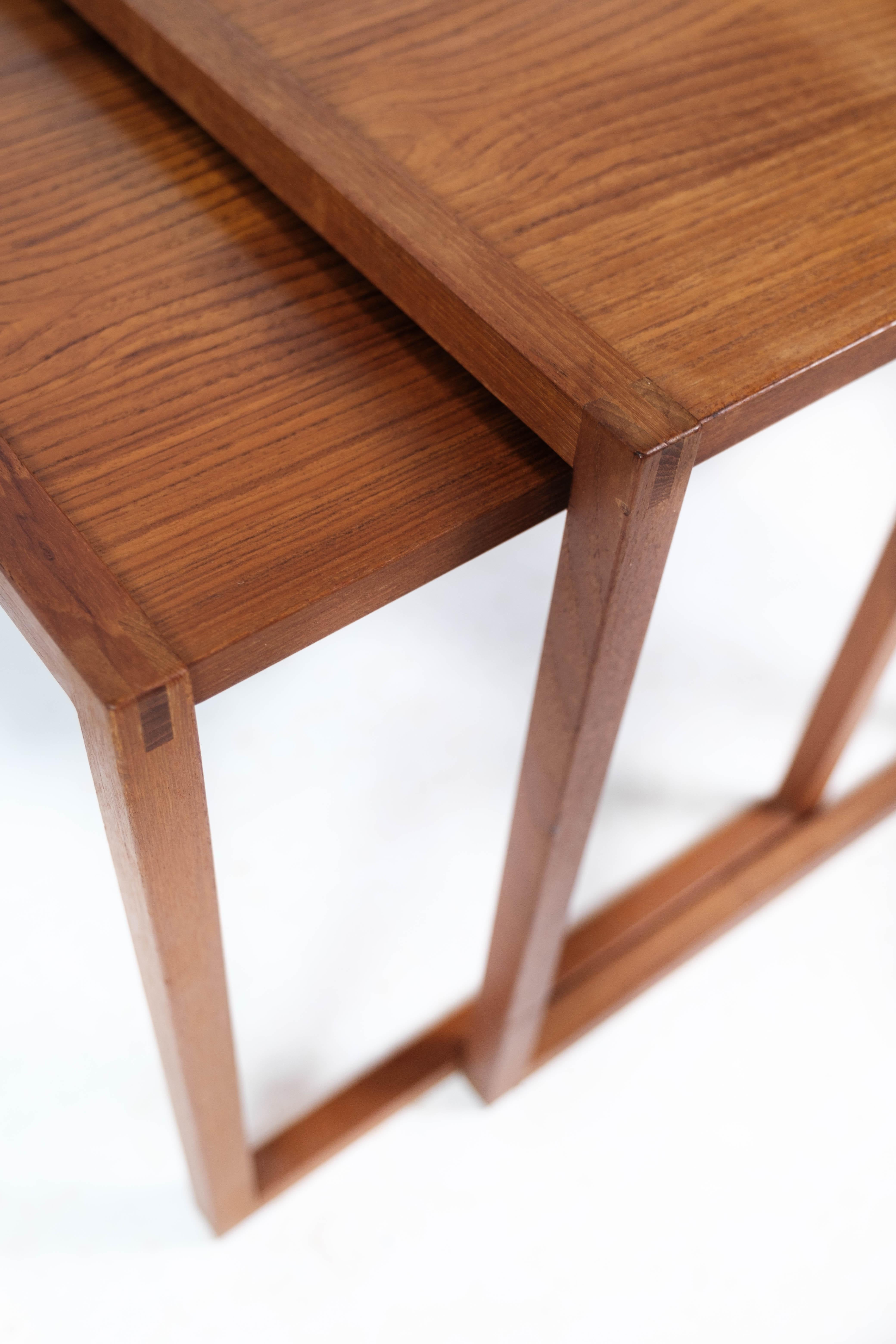 Nesting Table in Teak of Danish Design from the 1960s For Sale 6