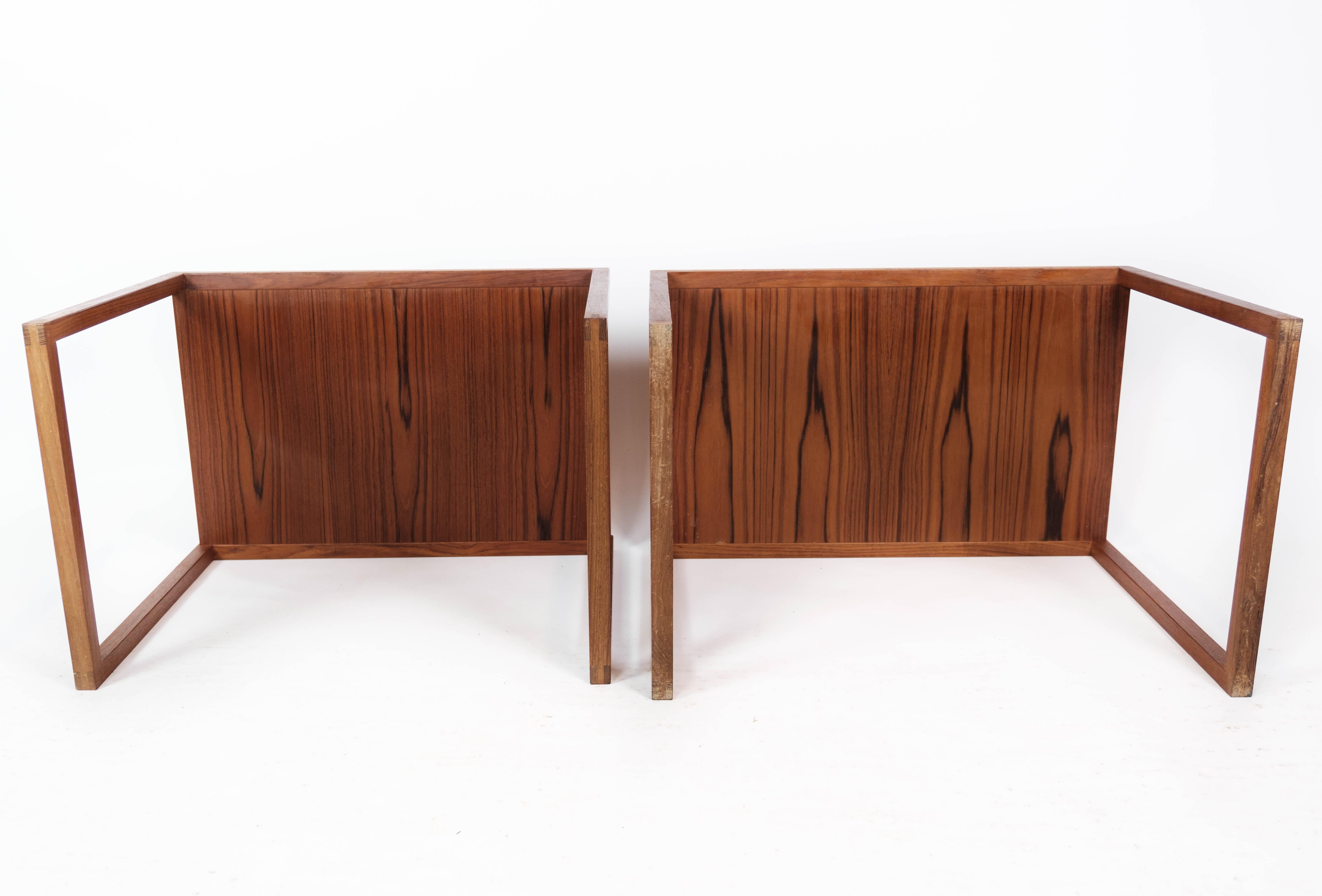 Schachteltisch aus Teakholz, dänisches Design aus den 1960er Jahren im Angebot 6