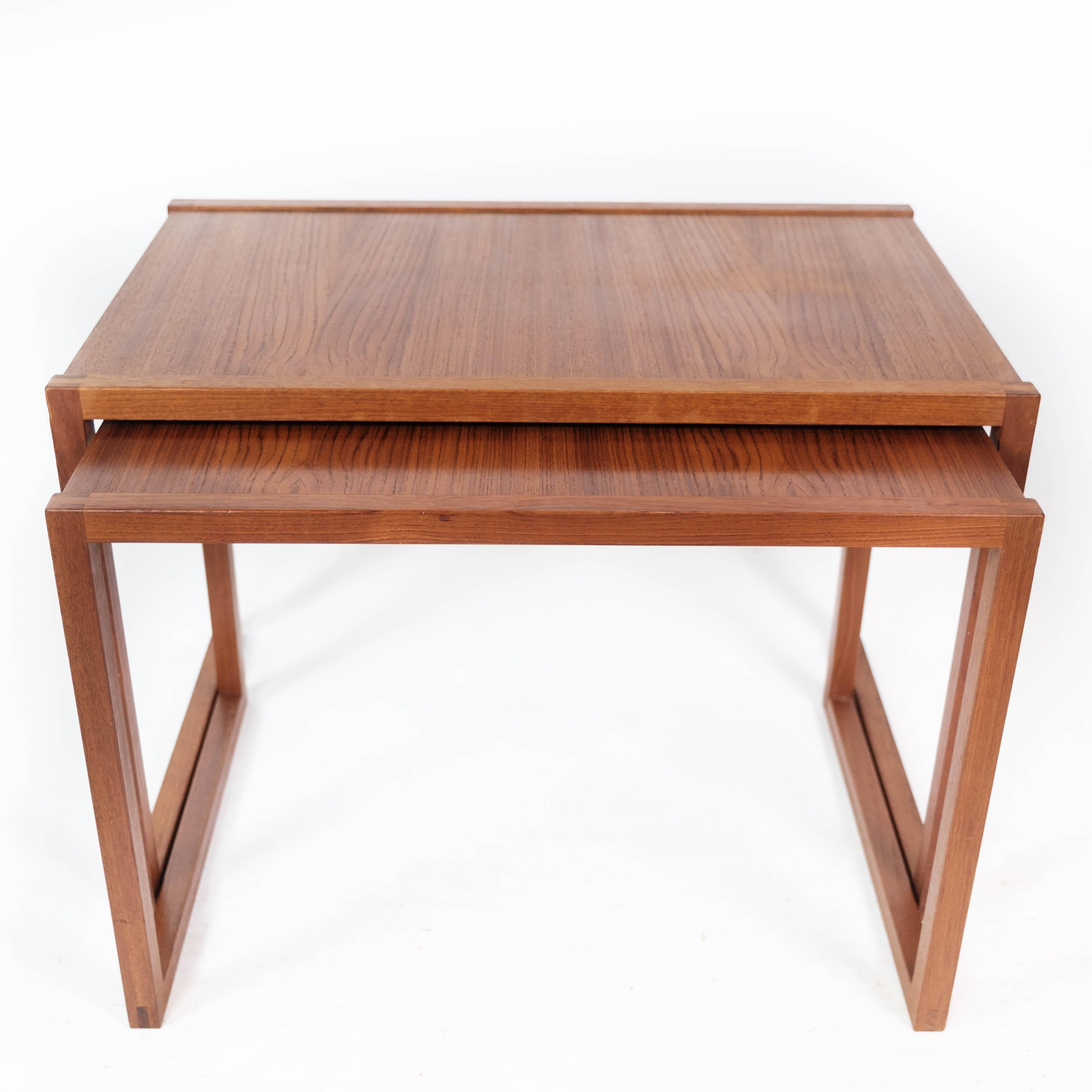 Nesting Table in Teak of Danish Design from the 1960s For Sale 2