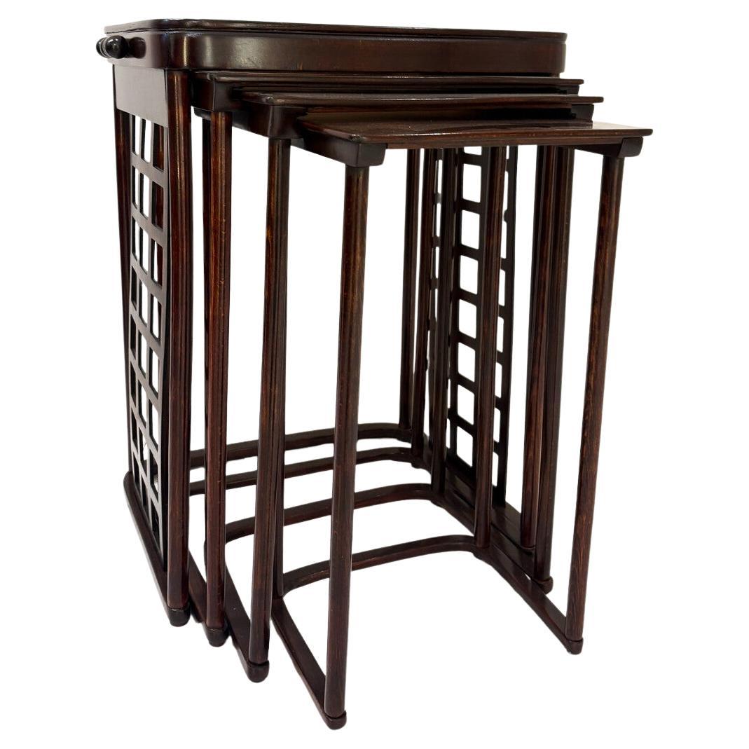 Nesting Tables "986" by Josef Hoffmann, Vienna, 1900s