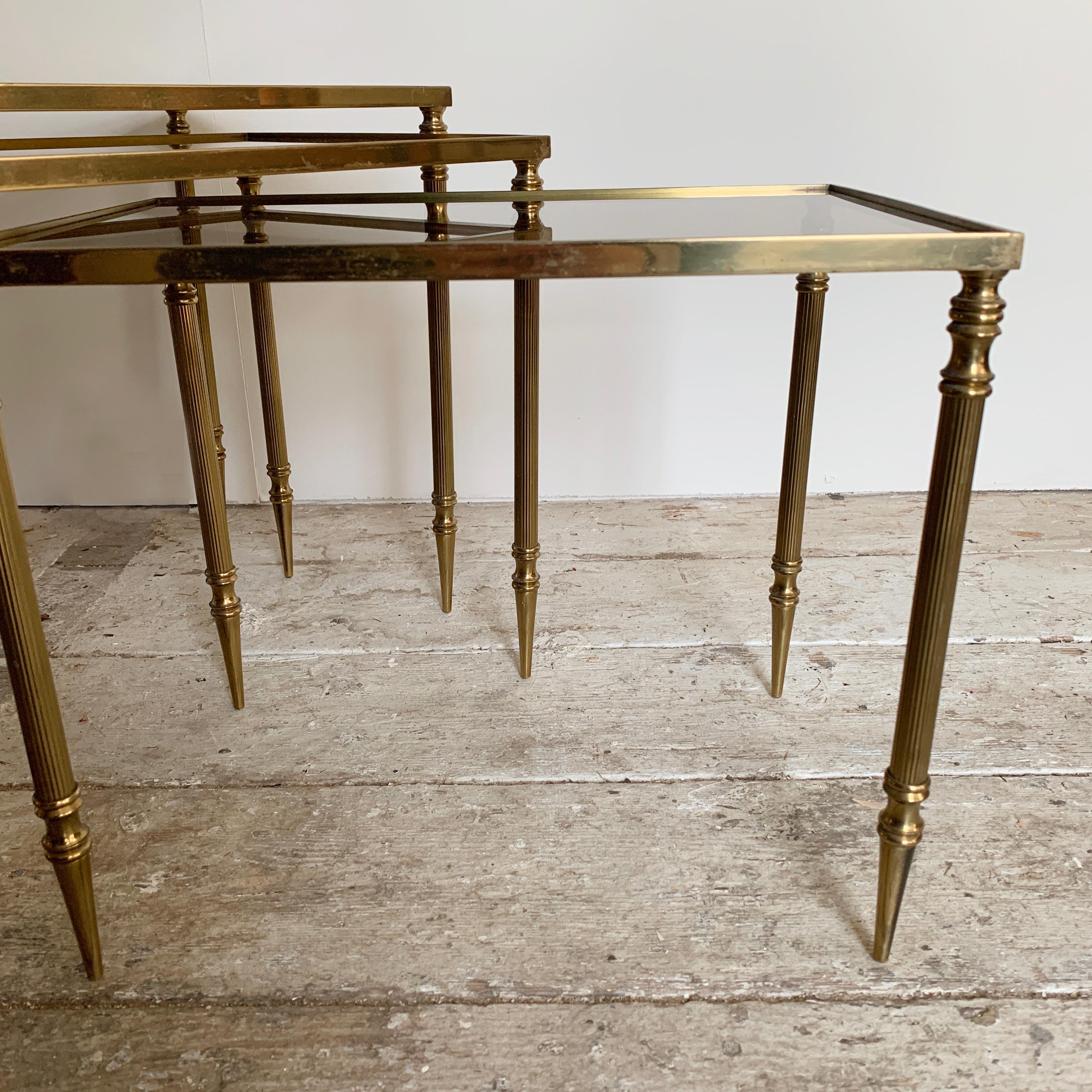 French Nesting Tables Attributed to Maison Jansen, circa 1940s