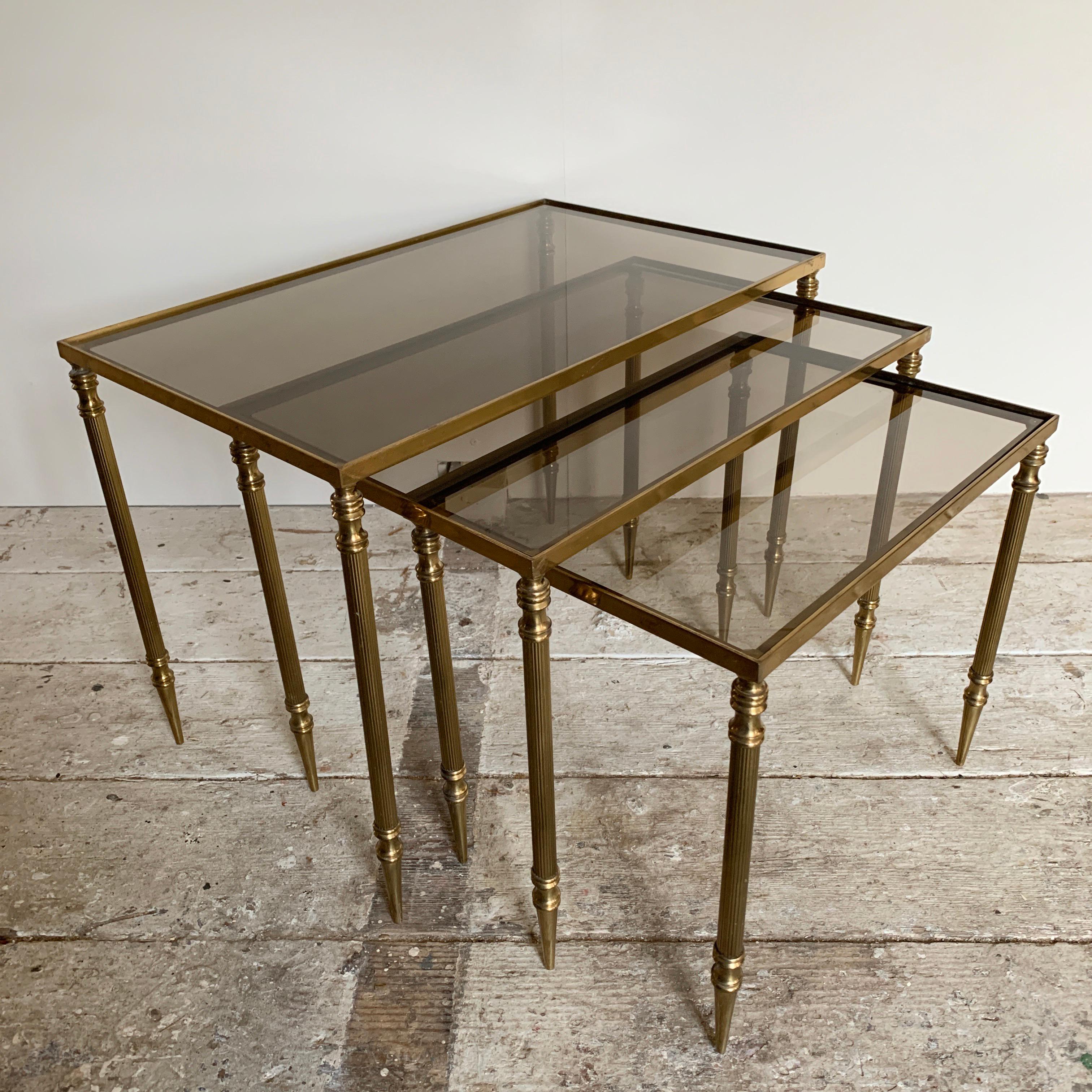 Nesting Tables Attributed to Maison Jansen, circa 1940s In Good Condition In Hastings, GB