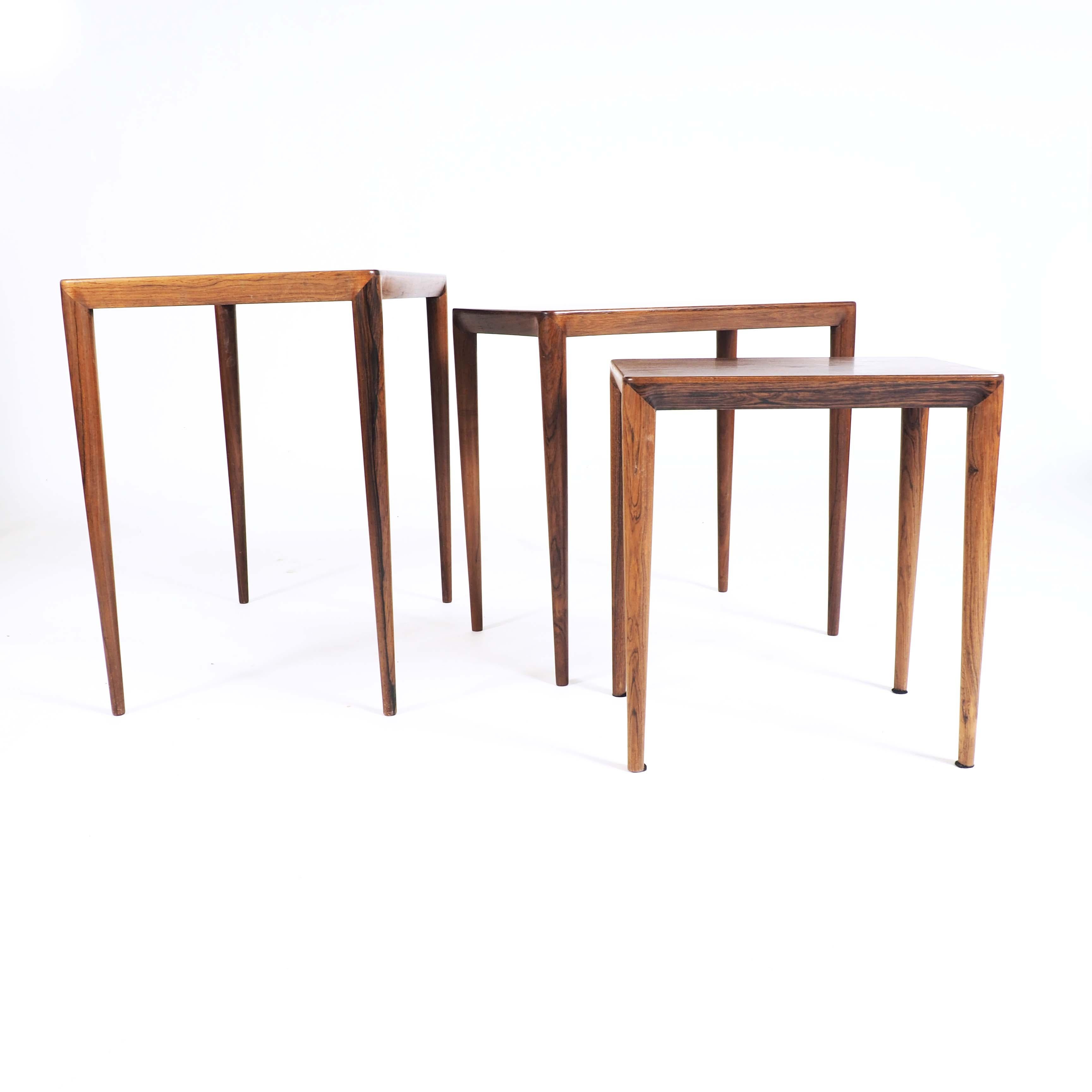 Tables gigognes par Erik Riisager Hansen pour Haslev Møbelsnedkeri, Danemark en vente 2