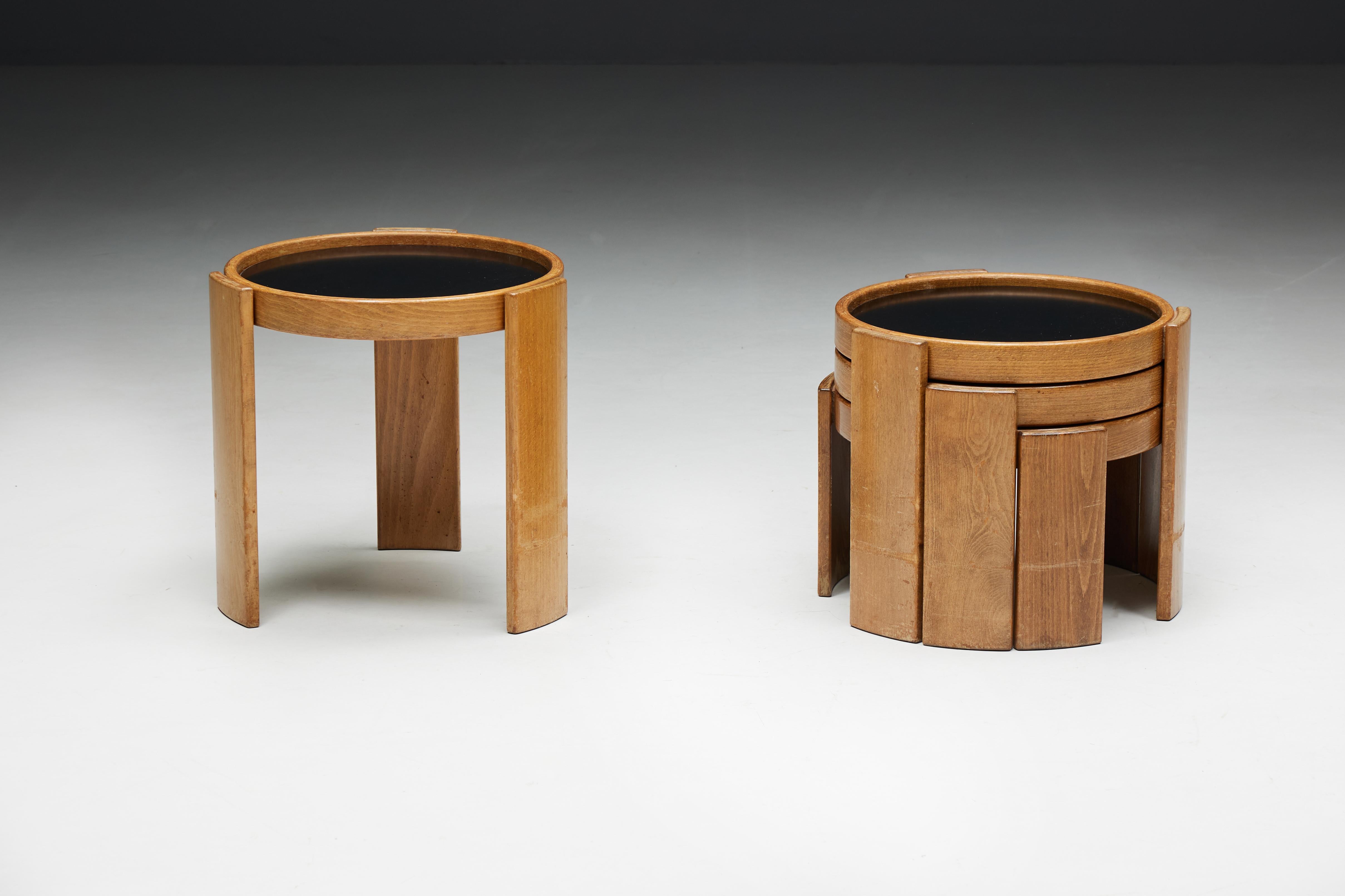 Nesting Tables by Gianfranco Frattini for Cassina, Italy, 1966 For Sale 3