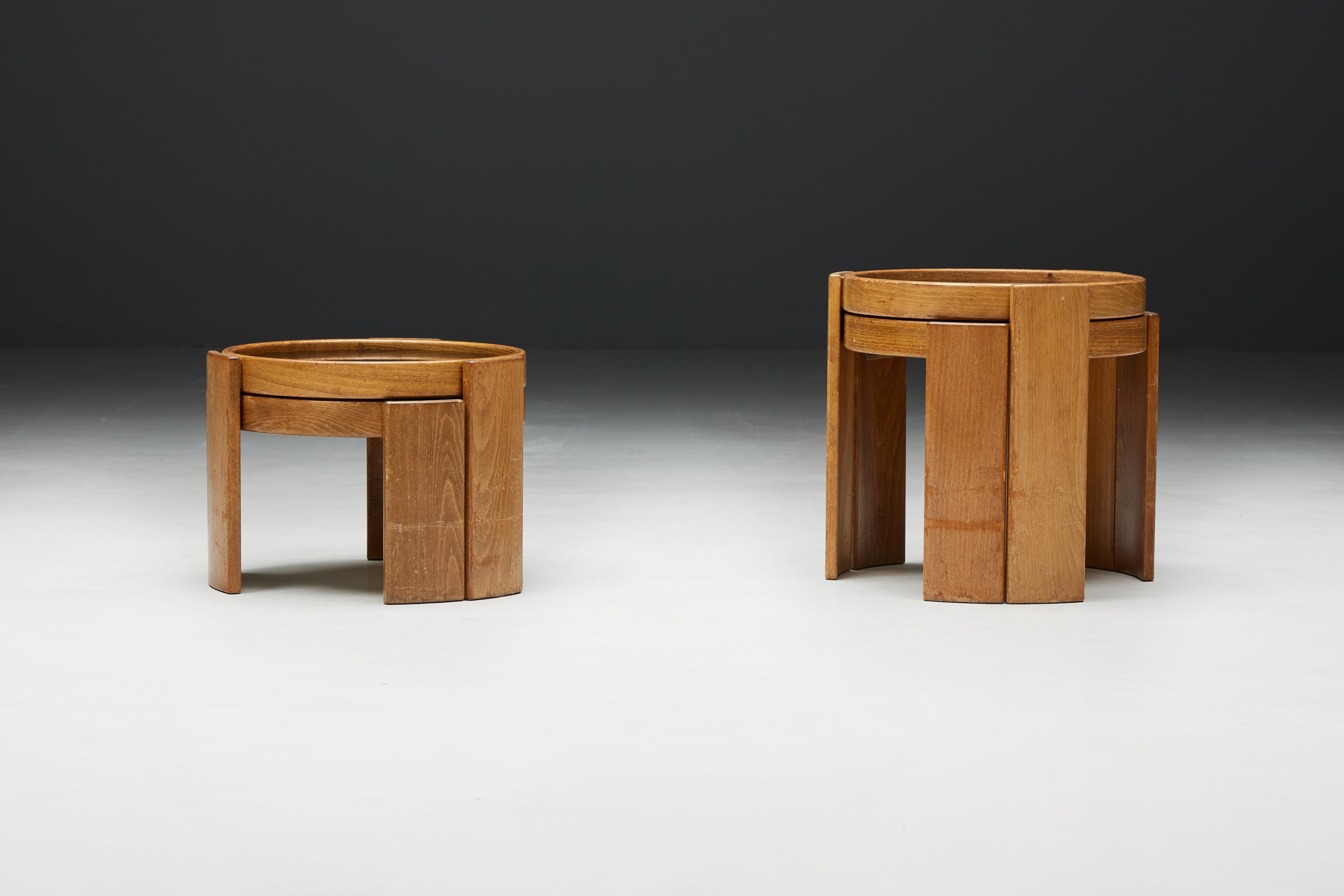 Nesting Tables by Gianfranco Frattini for Cassina, Italy, 1966 For Sale 5